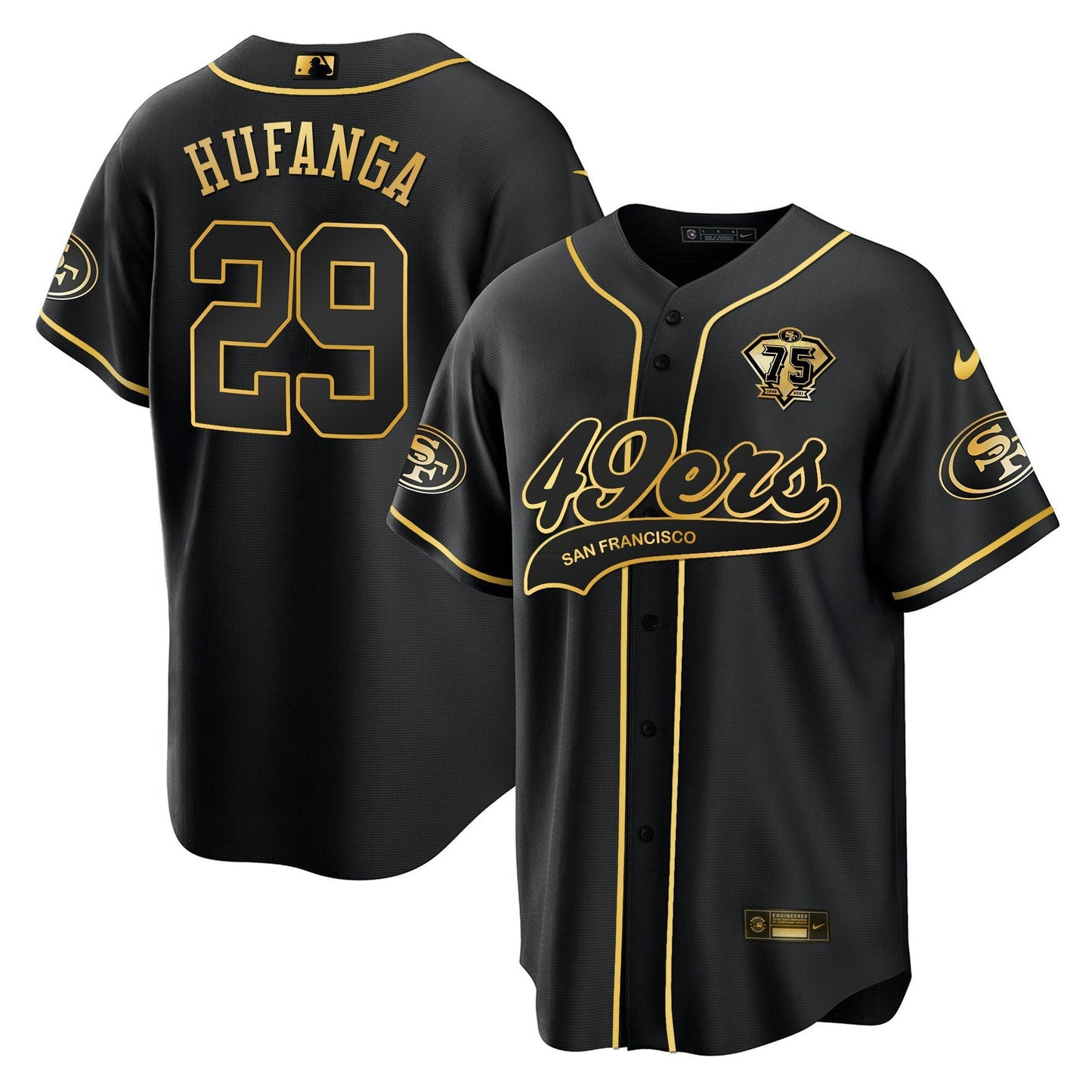 Camisa NFL Men’s Cool Base Dourada Jersey