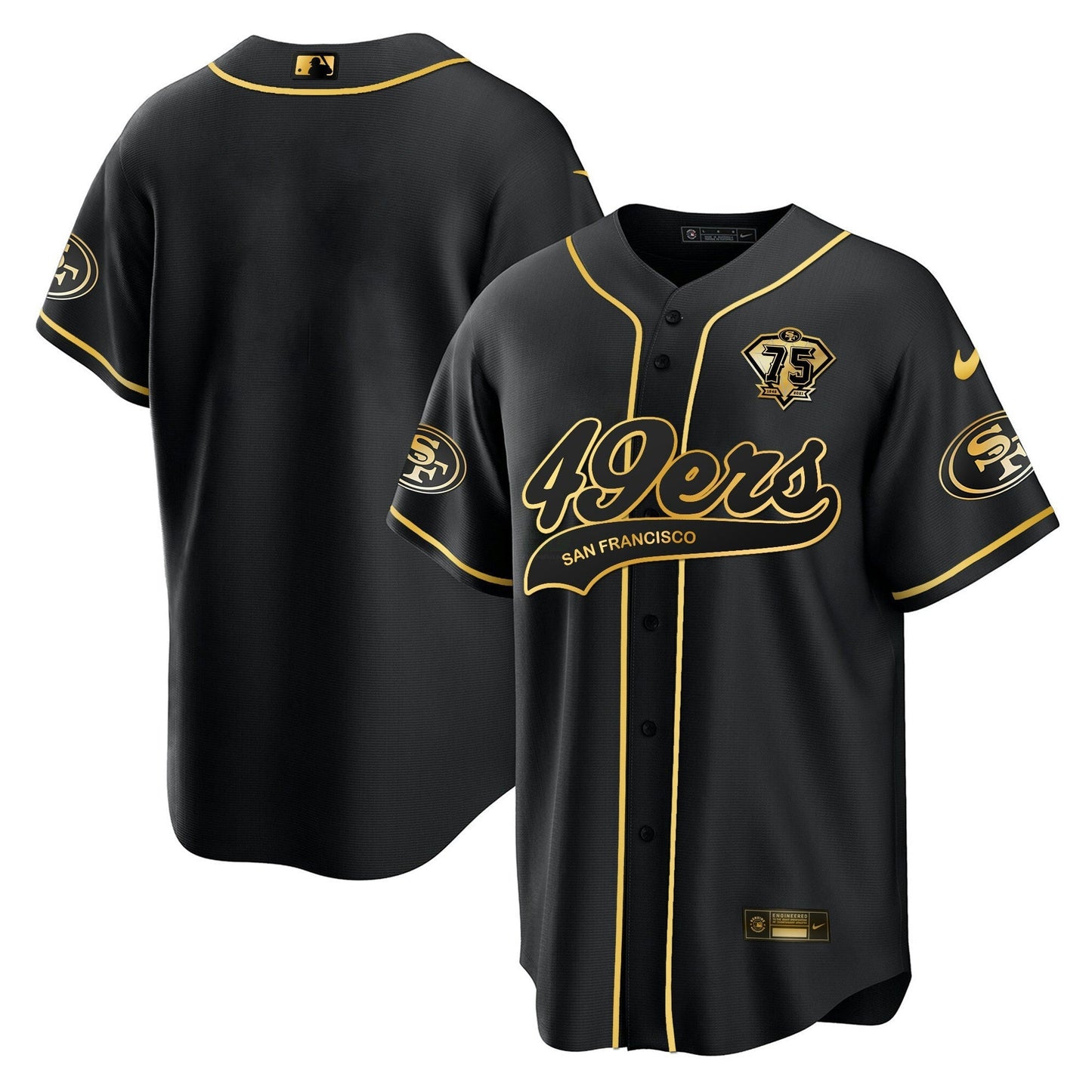 Camisa NFL Men’s Cool Base Dourada Jersey