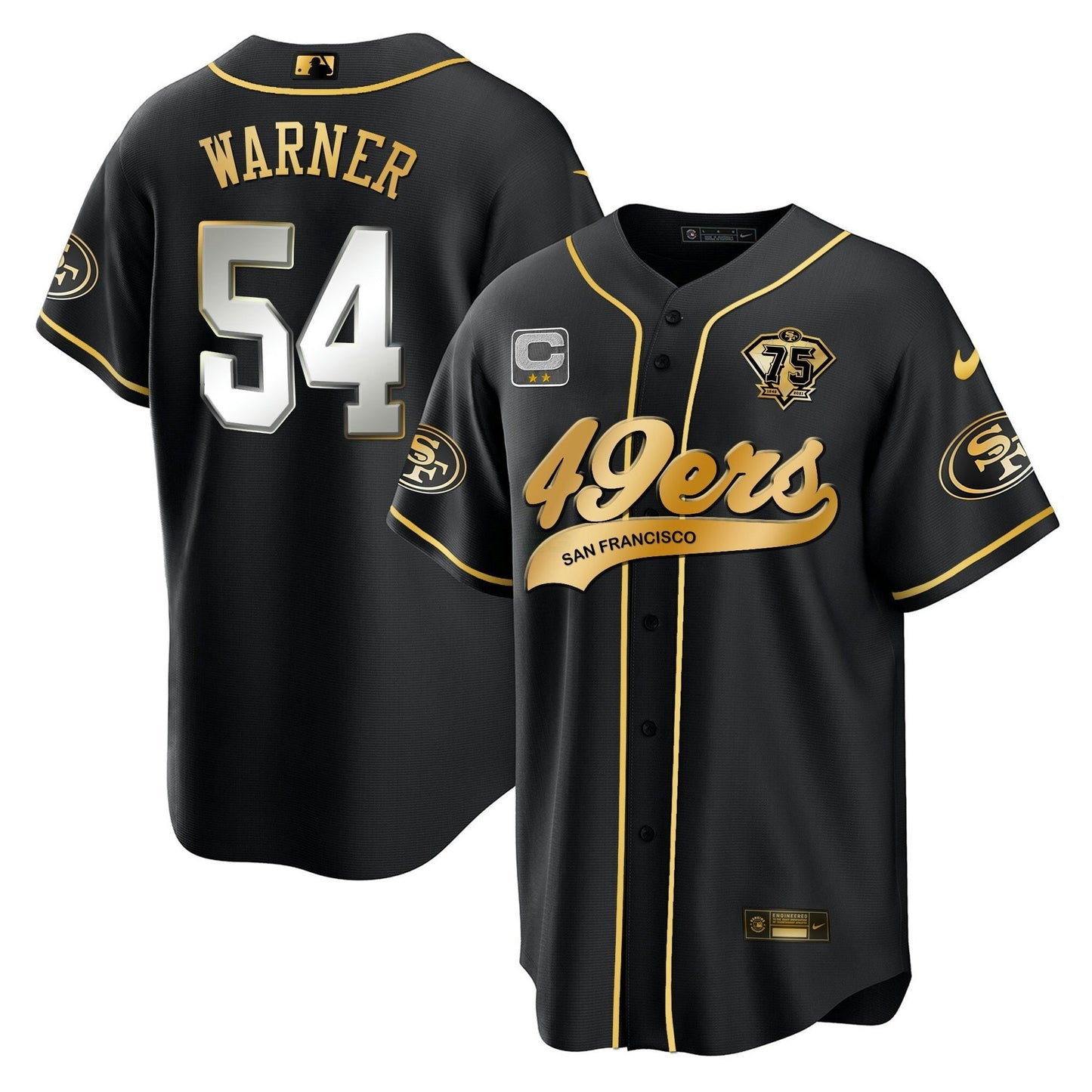 Camisa NFL Men’s Cool Base Dourada Jersey