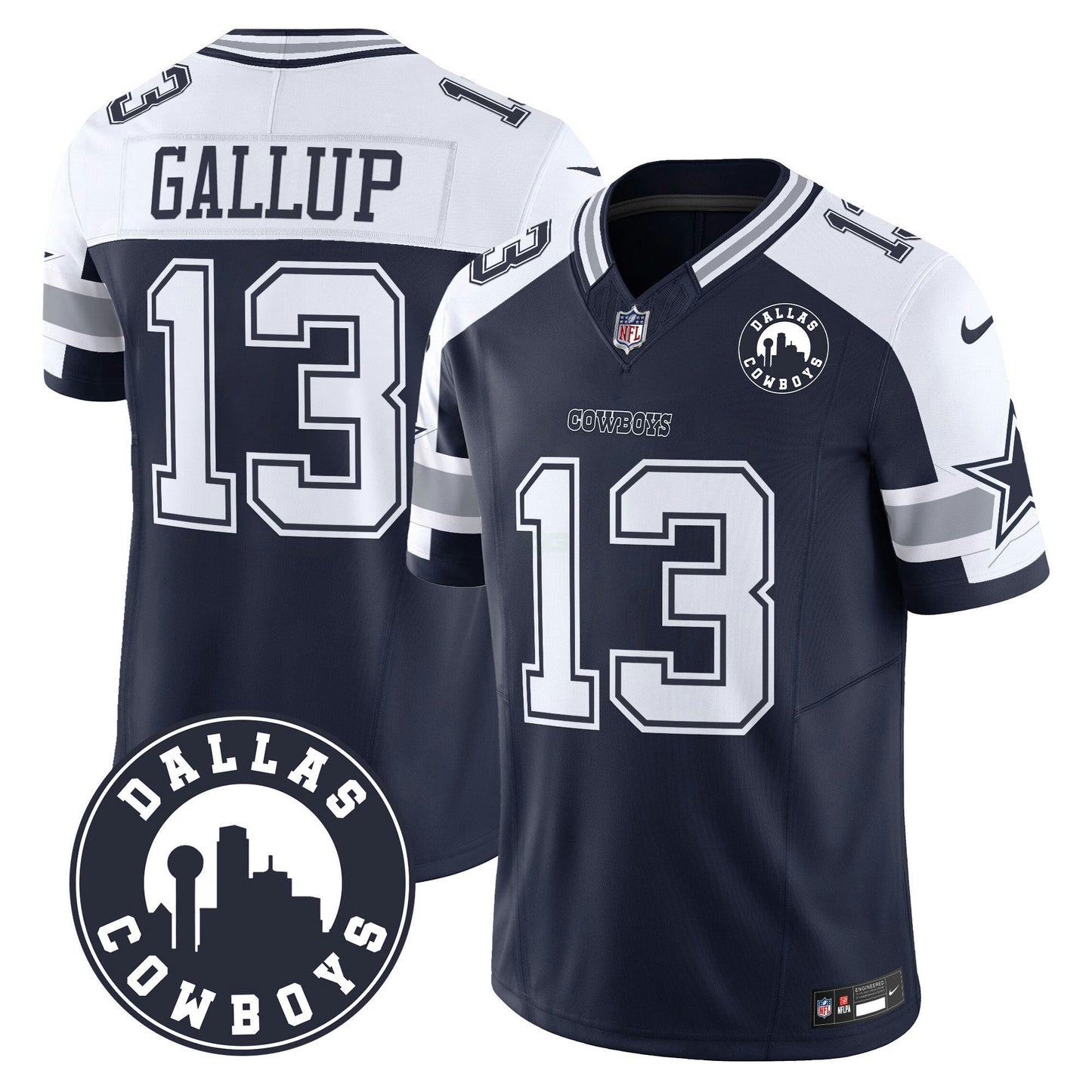 Camisa NFL Men’s “Dallas City” Patch Vapor Limited Jersey