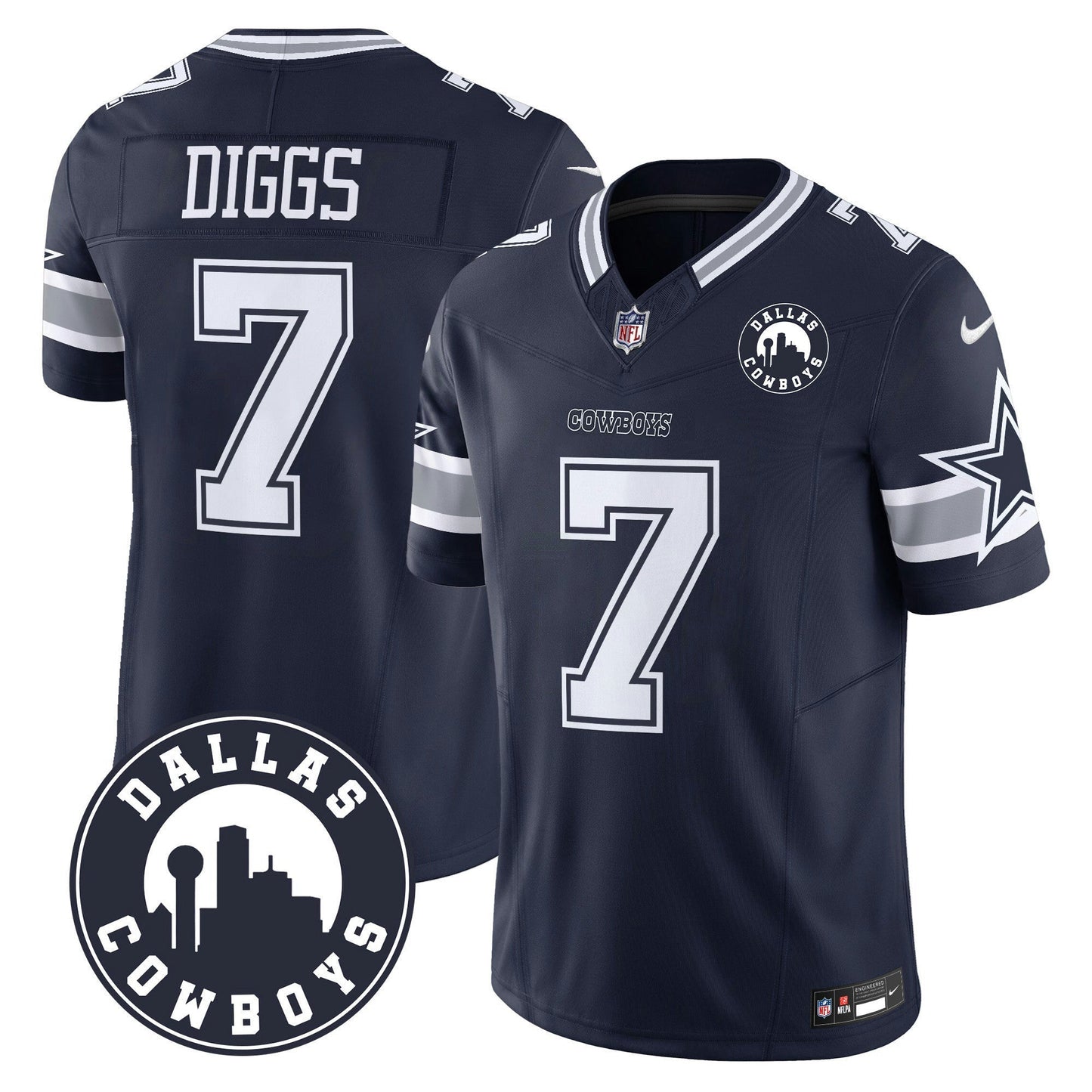 Camisa NFL Men’s “Dallas City” Patch Vapor Limited Jersey