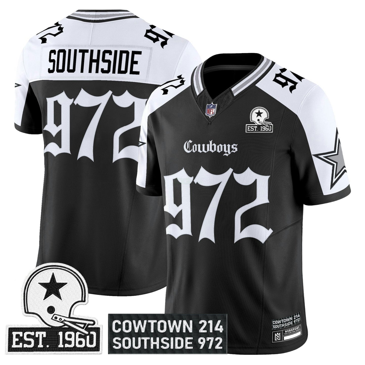 Camisa NFL Men’s Dallas ‘Gothic Lone Star Edition’ Vapor Limited Jersey
