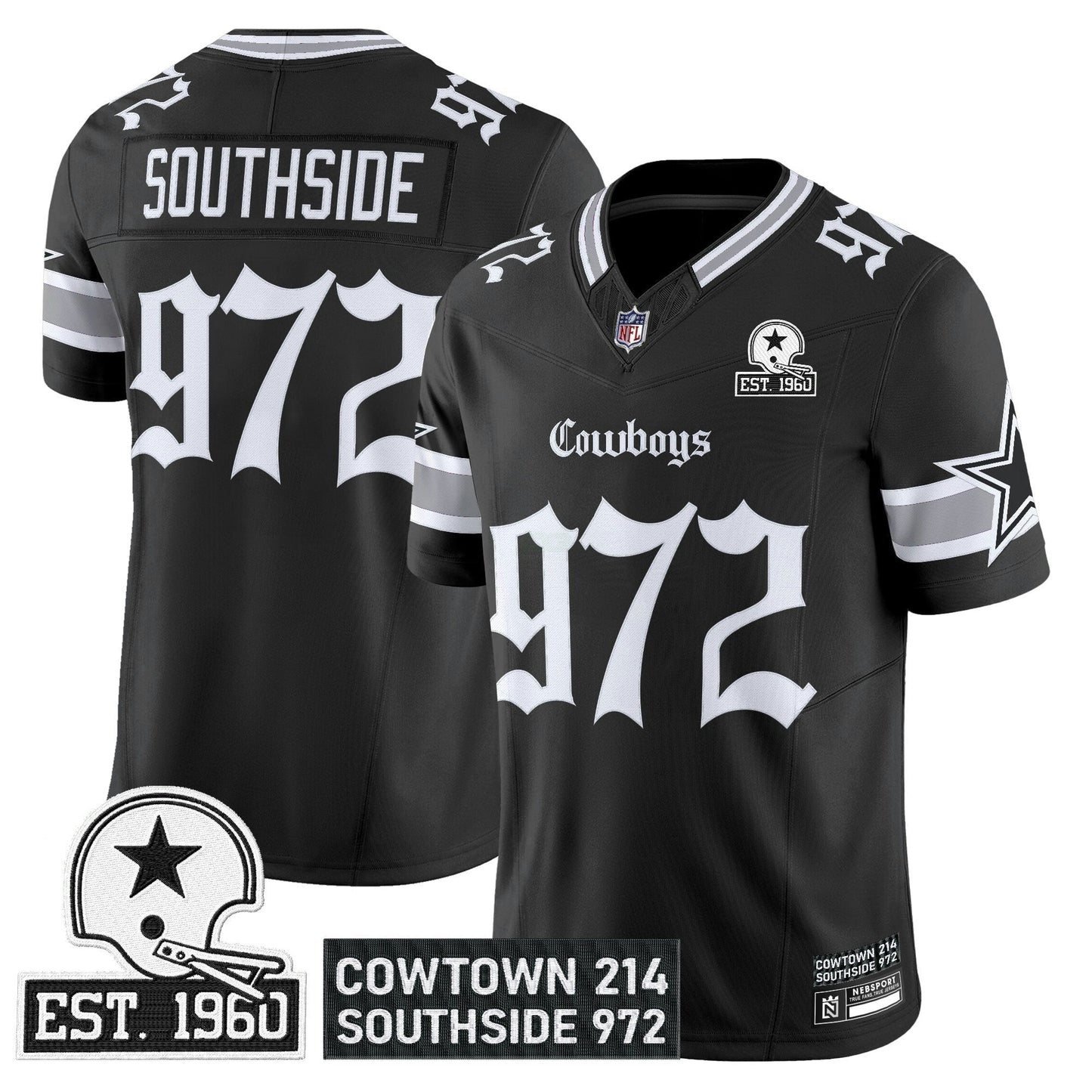 Camisa NFL Men’s Dallas ‘Gothic Lone Star Edition’ Vapor Limited Jersey