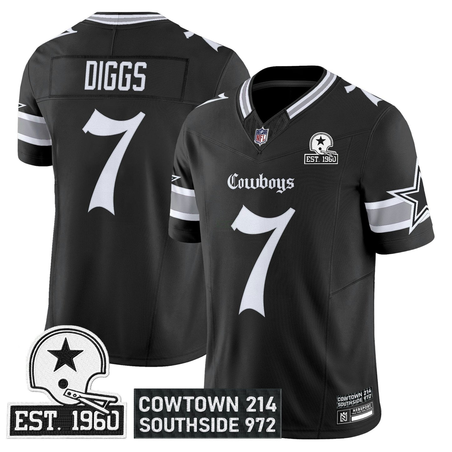 Camisa NFL Men’s Dallas ‘Gothic Lone Star Edition’ Vapor Limited Jersey