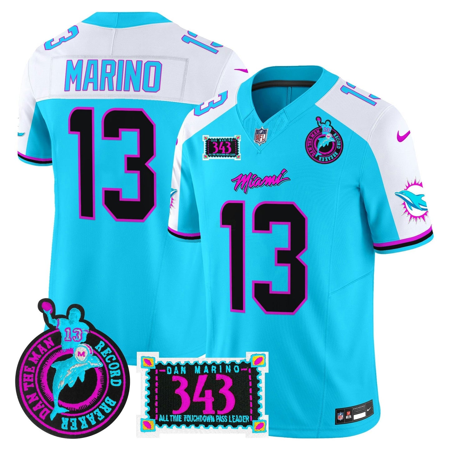 Camisa NFL Men’s “Dan the Man Record Breaker” Patch Vapor Limited Jersey