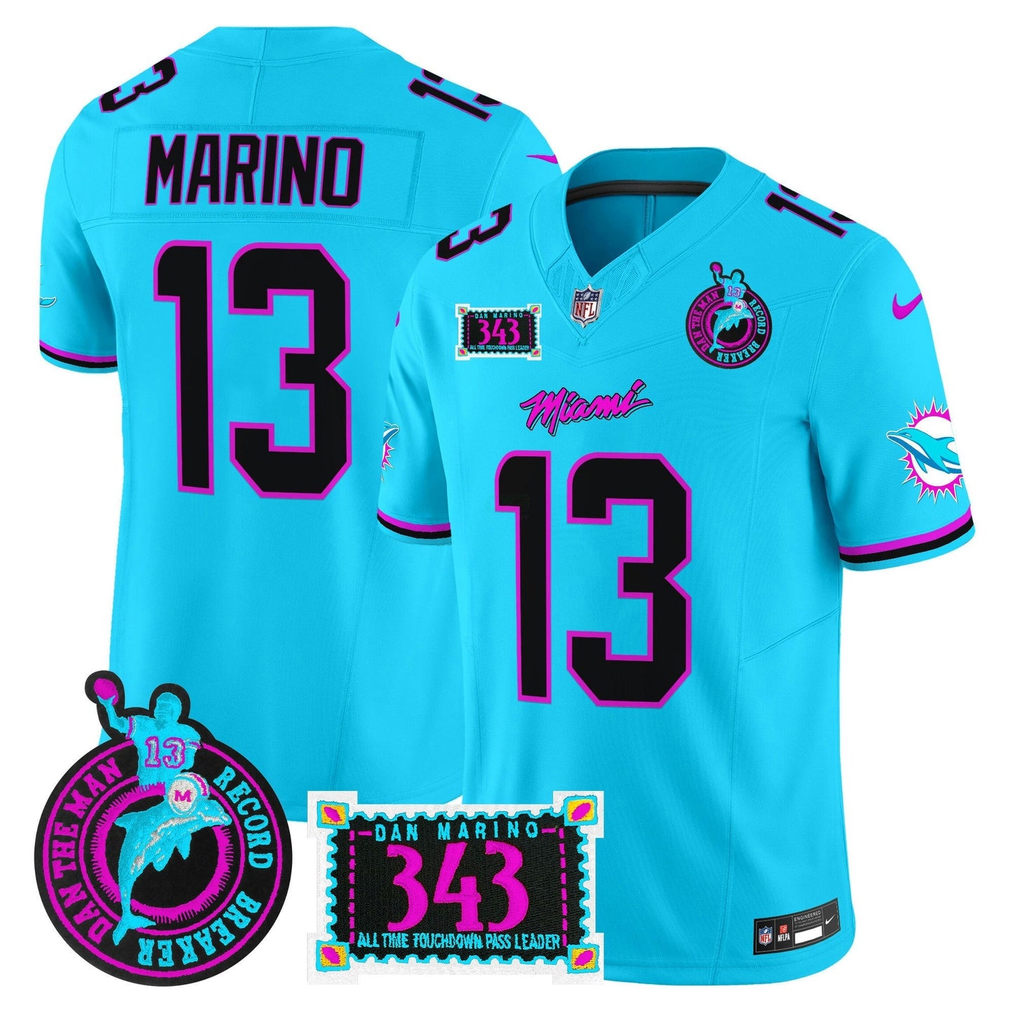 Camisa NFL Men’s “Dan the Man Record Breaker” Patch Vapor Limited Jersey