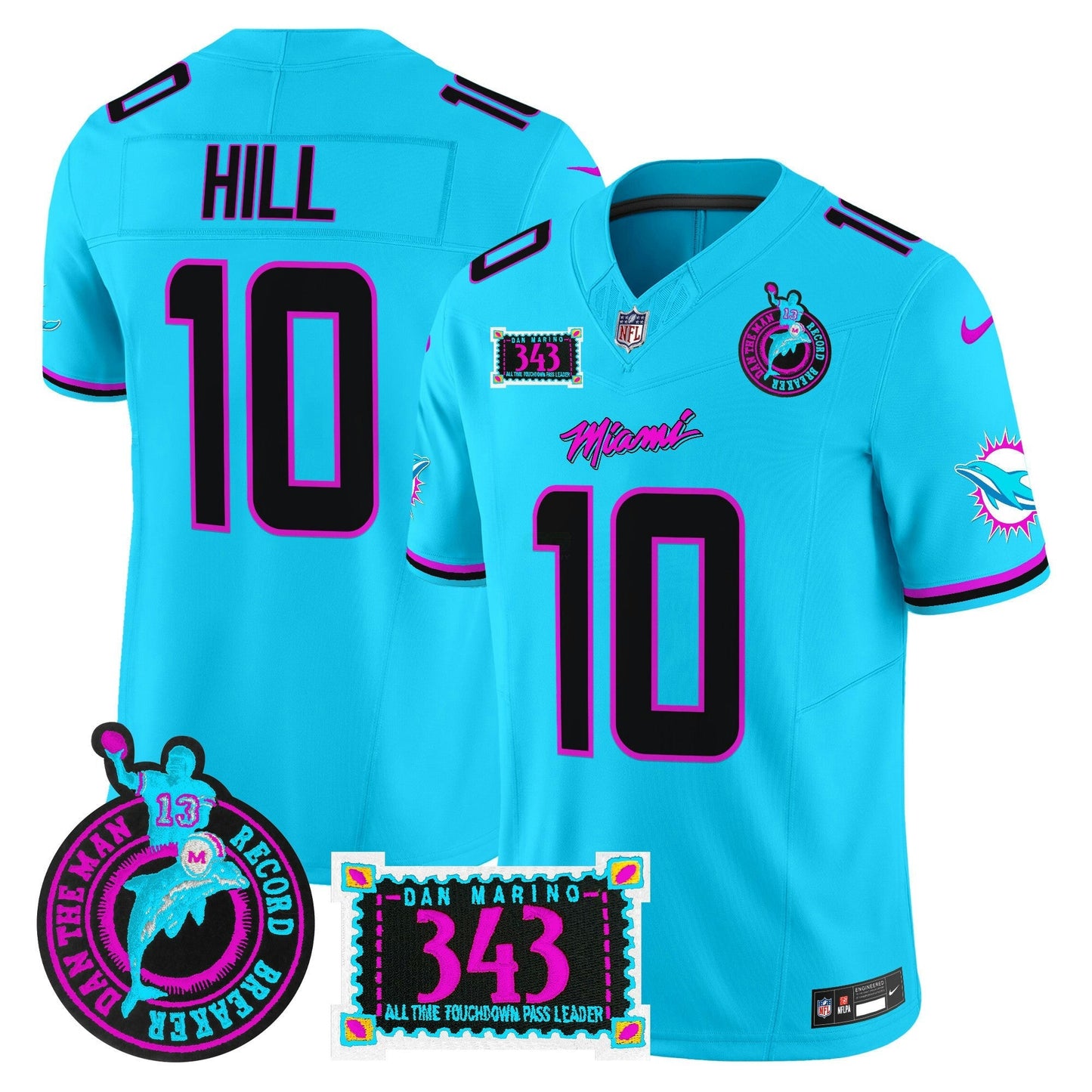 Camisa NFL Men’s “Dan the Man Record Breaker” Patch Vapor Limited Jersey