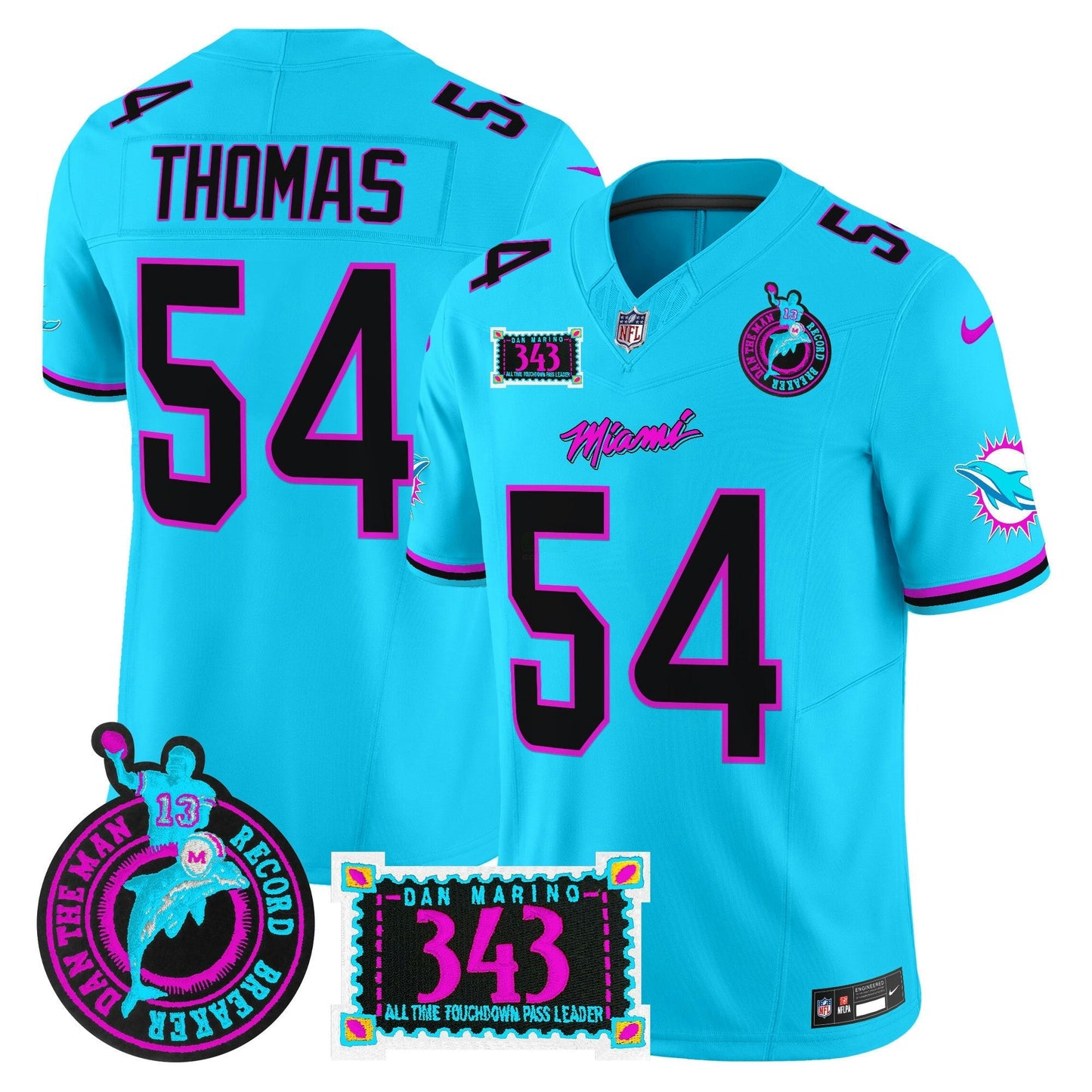 Camisa NFL Men’s “Dan the Man Record Breaker” Patch Vapor Limited Jersey