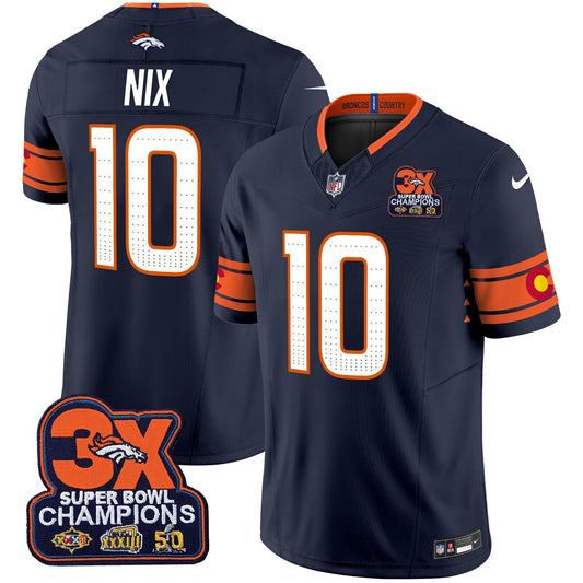 Camisa NFL Men’s Denver 3x Patch “Colorado Flag” Vapor Limited Jersey