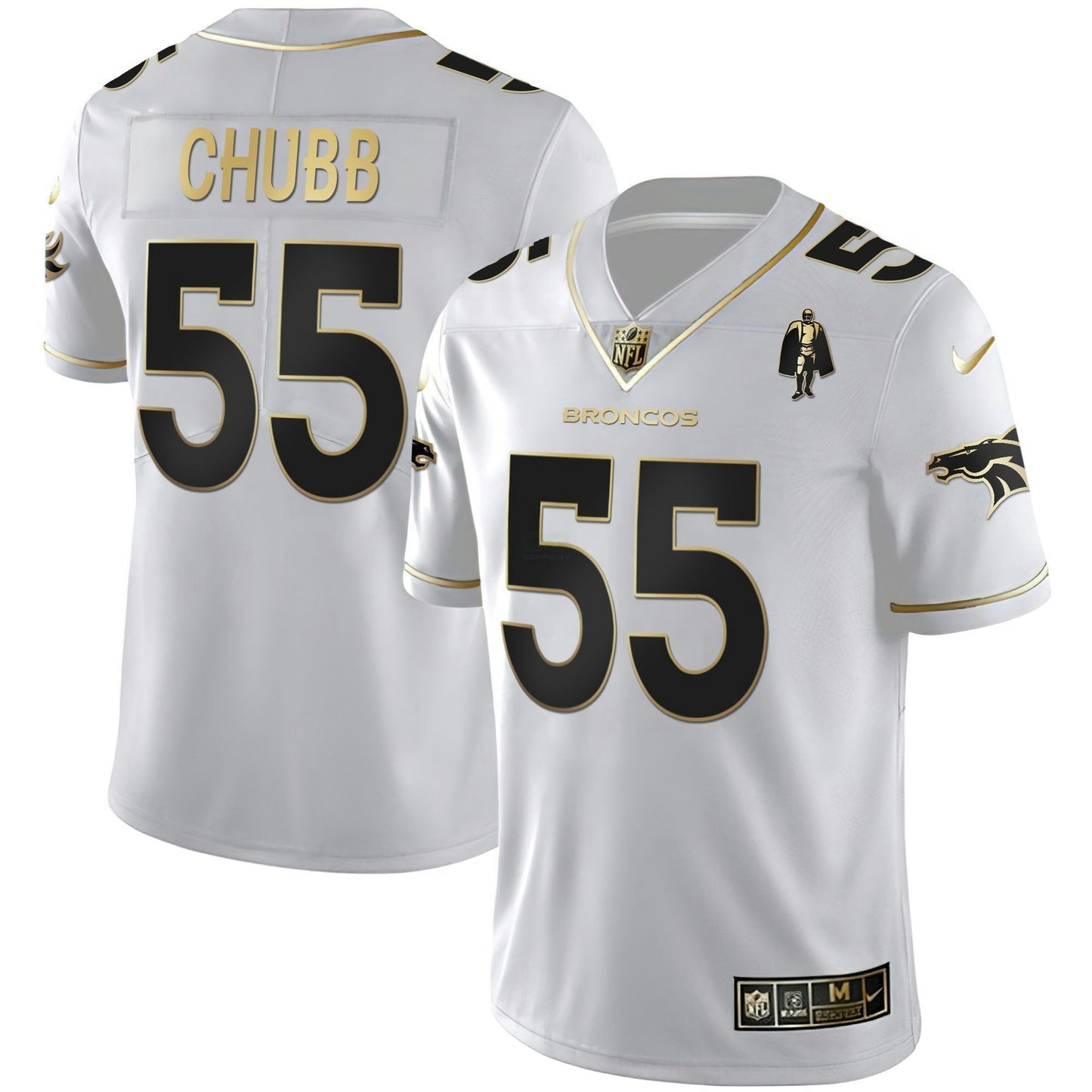 Camisa NFL Men’s Denver Branca Dourada and Preta Dourada Jersey
