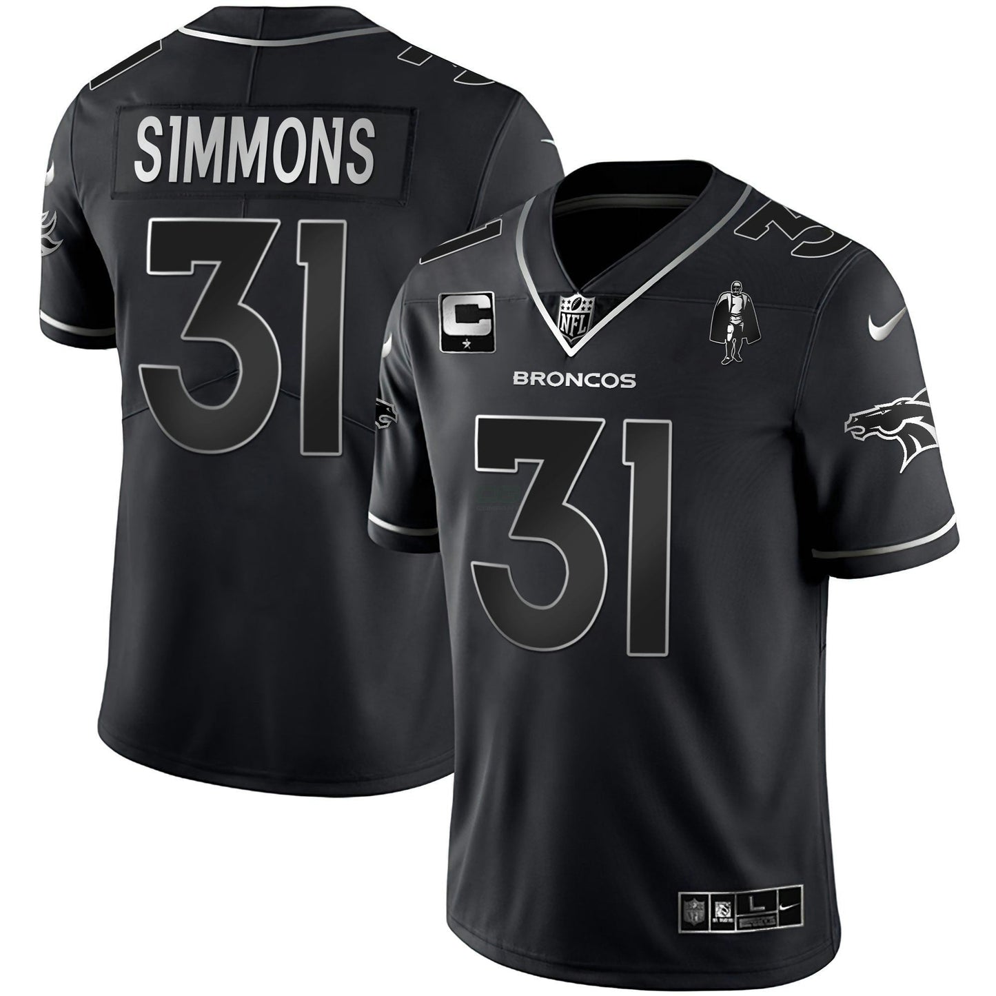 Camisa NFL Men’s Denver Branca Dourada and Preta Dourada Jersey