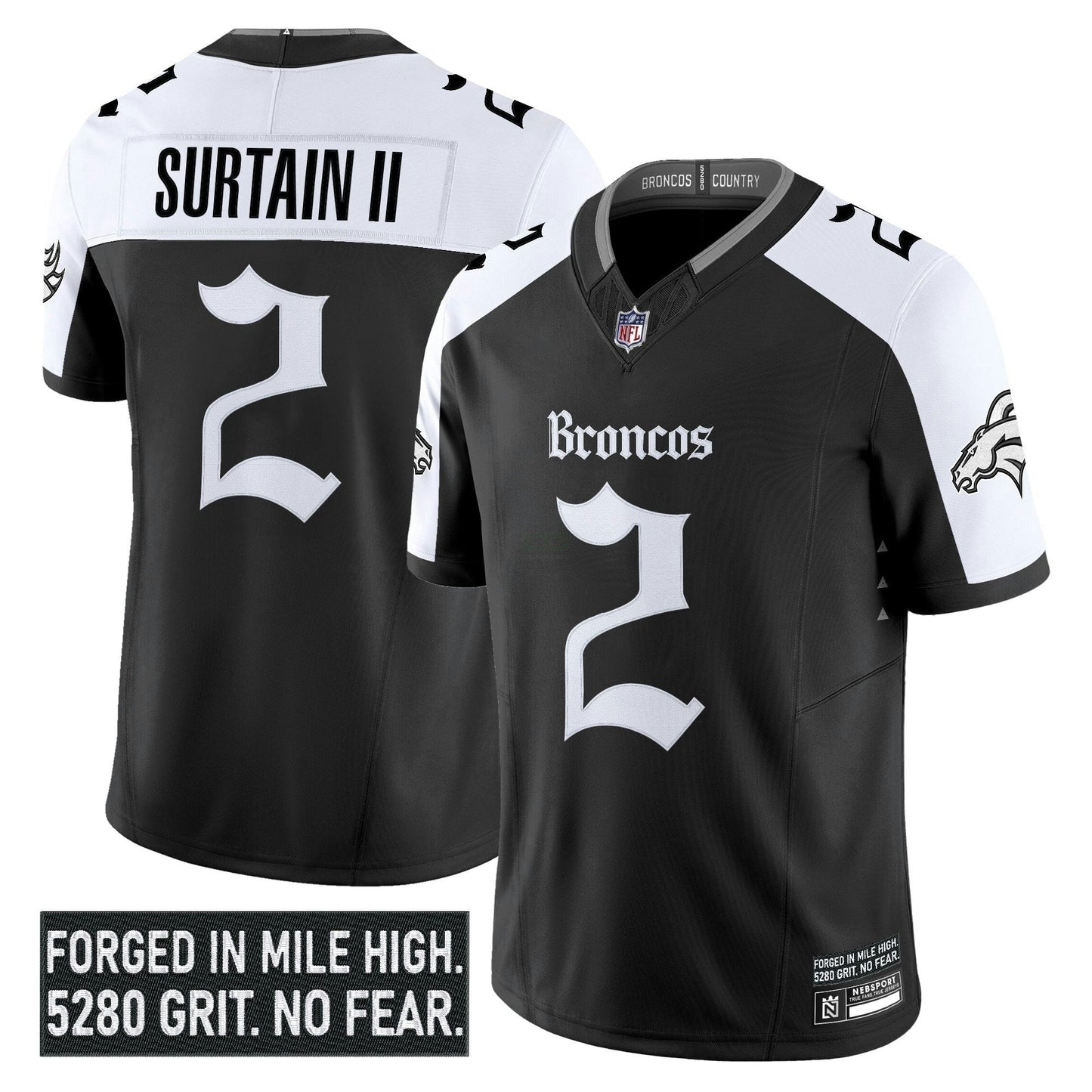 Camisa NFL Men’s Denver ‘Gothic Mile High Shadows Edition’ Vapor Limited Jersey
