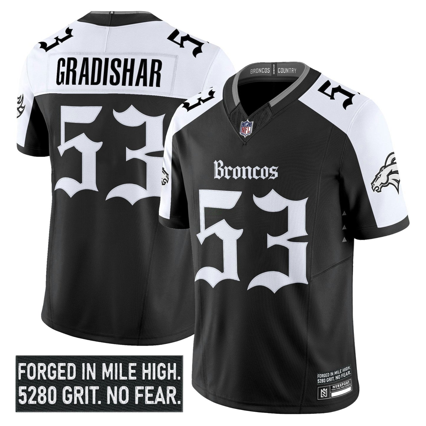 Camisa NFL Men’s Denver ‘Gothic Mile High Shadows Edition’ Vapor Limited Jersey
