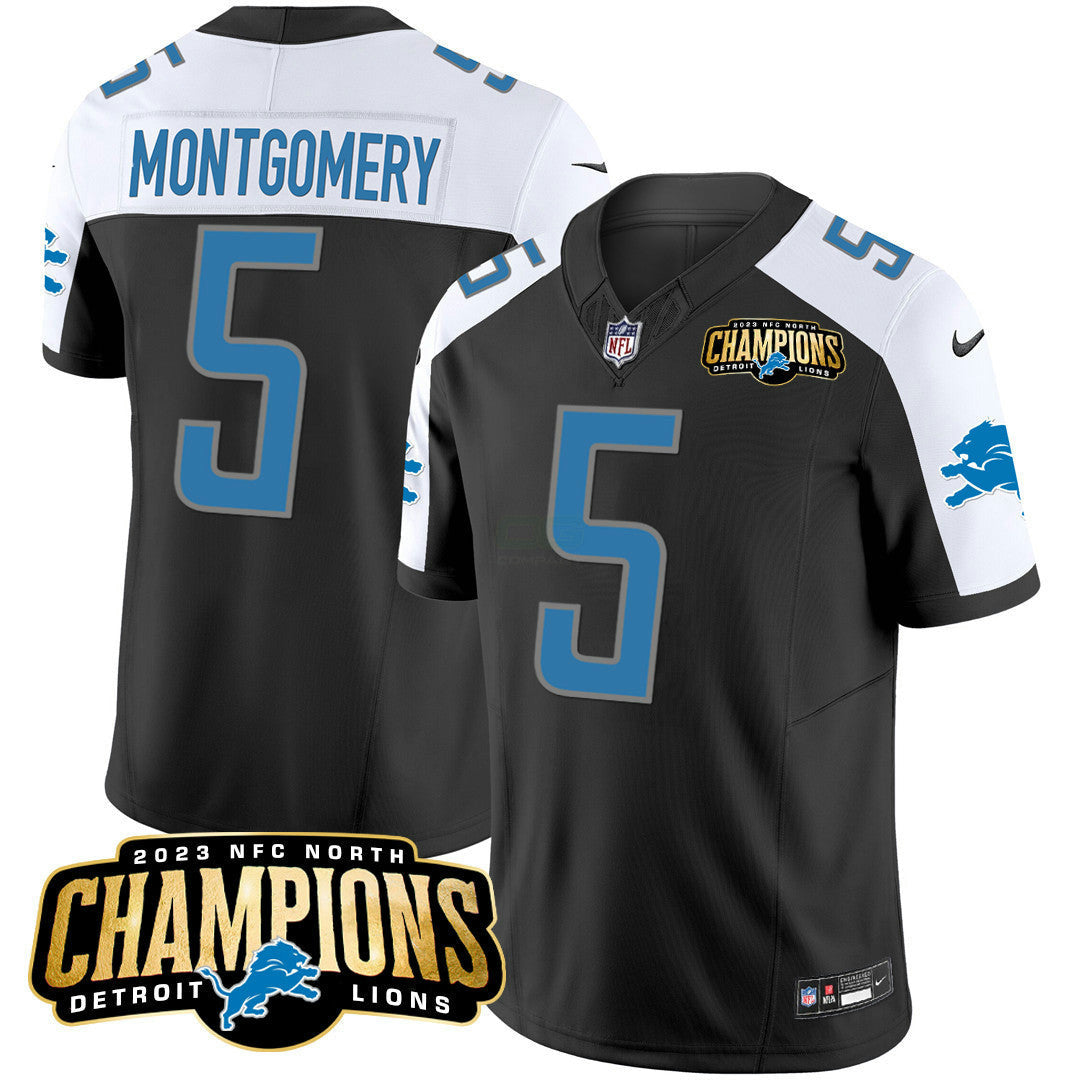 Camisa NFL Men’s Detroit 2023 NFC North Champions Patch Vapor Jersey