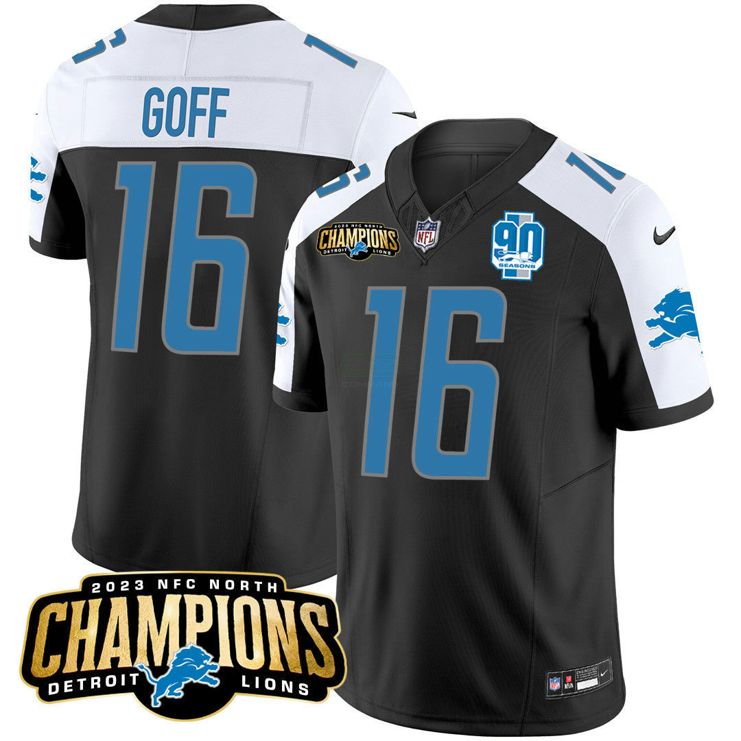 Camisa NFL Men’s Detroit 2023 NFC North Champions Patch Vapor Jersey V2