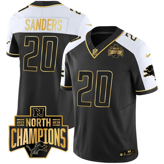 Camisa NFL Men’s Detroit 2023 NFC North Division Champions Patch Vapor Dourada Jersey