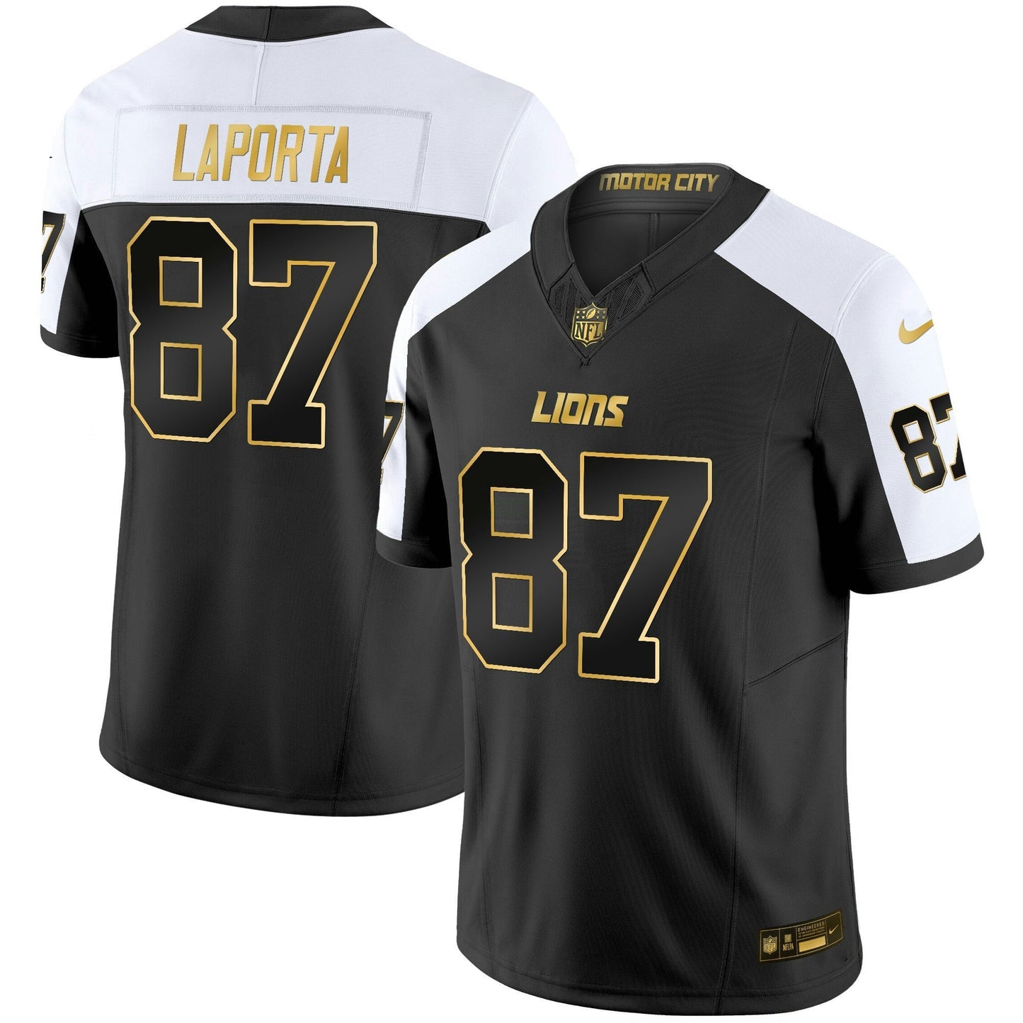 Camisa NFL Men’s Detroit 2024 Dourada Vapor Limited Jersey