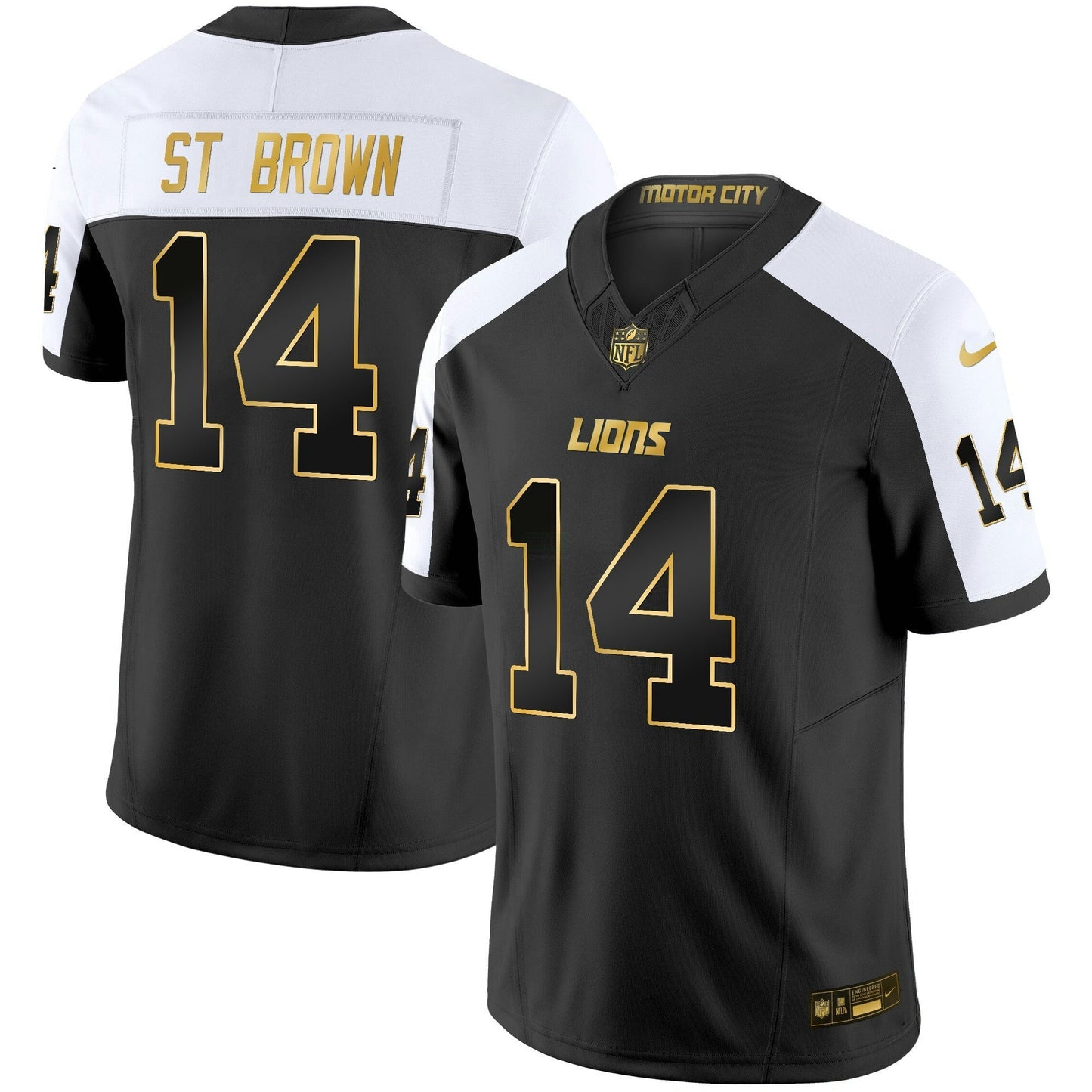 Camisa NFL Men’s Detroit 2024 Dourada Vapor Limited Jersey