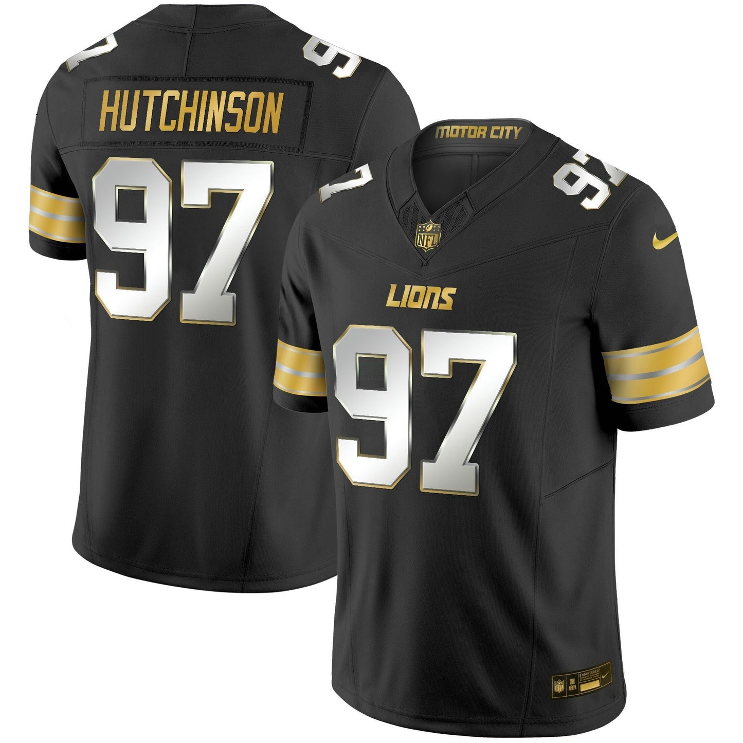 Camisa NFL Men’s Detroit 2024 Dourada Vapor Limited Jersey