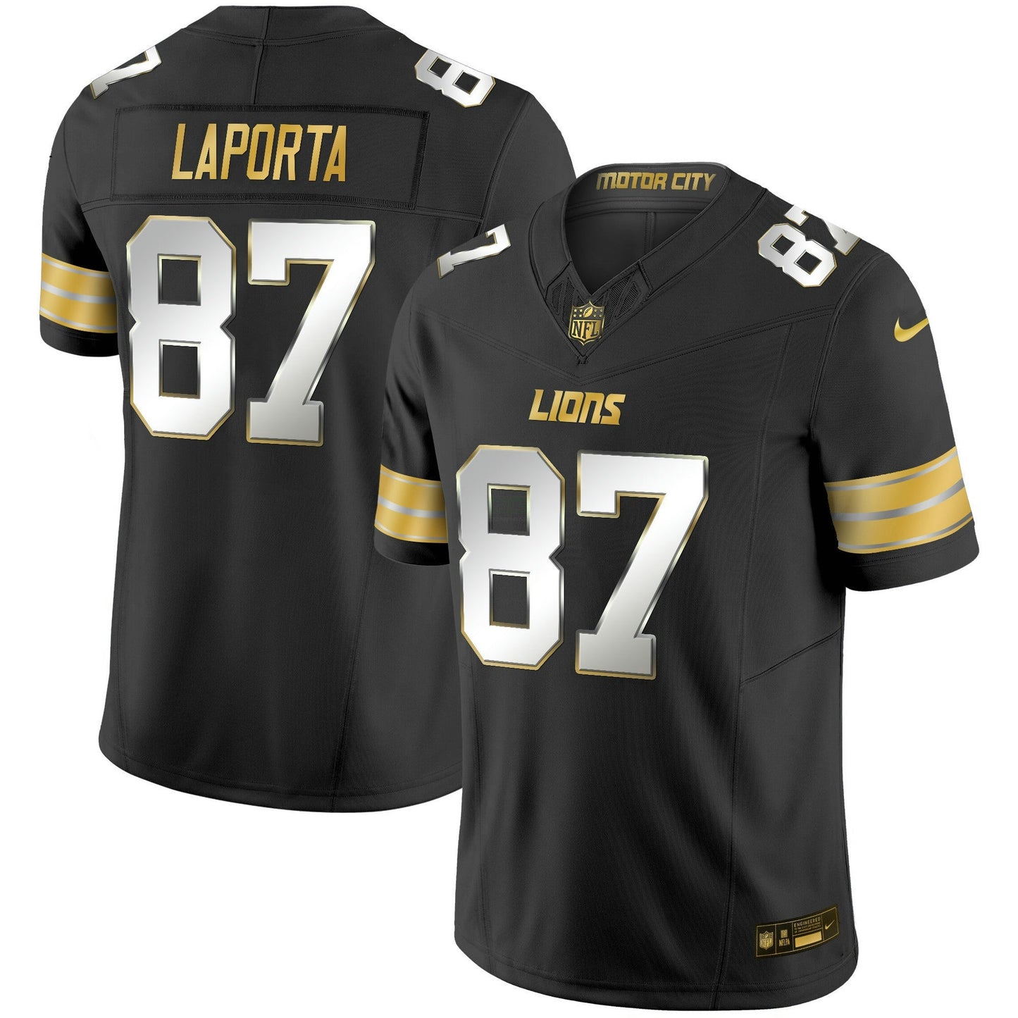 Camisa NFL Men’s Detroit 2024 Dourada Vapor Limited Jersey