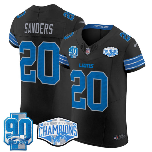 Camisa NFL Men’s Detroit 2024 NFC North Division Champions Patch Vapor Elite Jersey