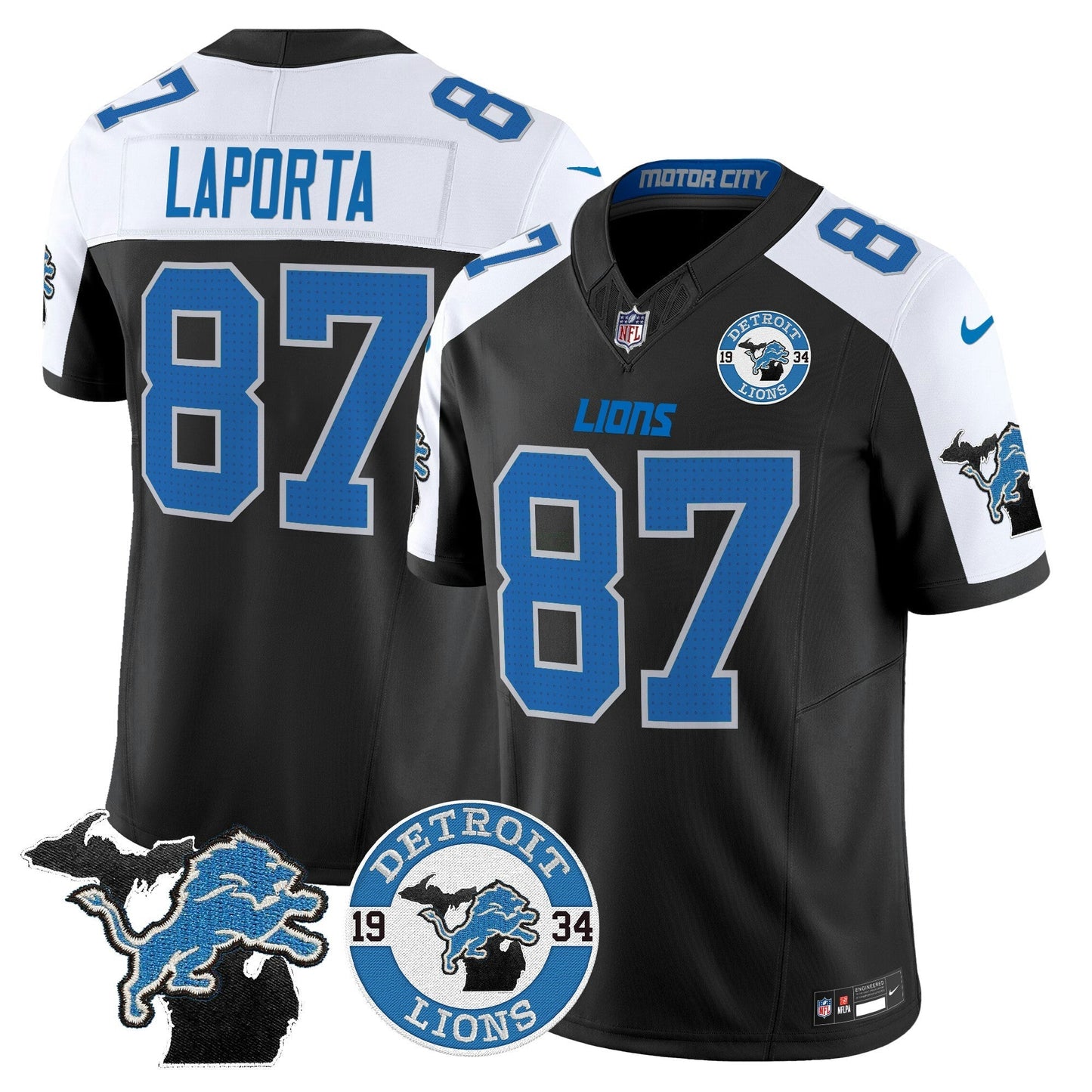Camisa NFL Men’s Detroit 2024 Vapor Limited Jersey – Est. 1934 Patch