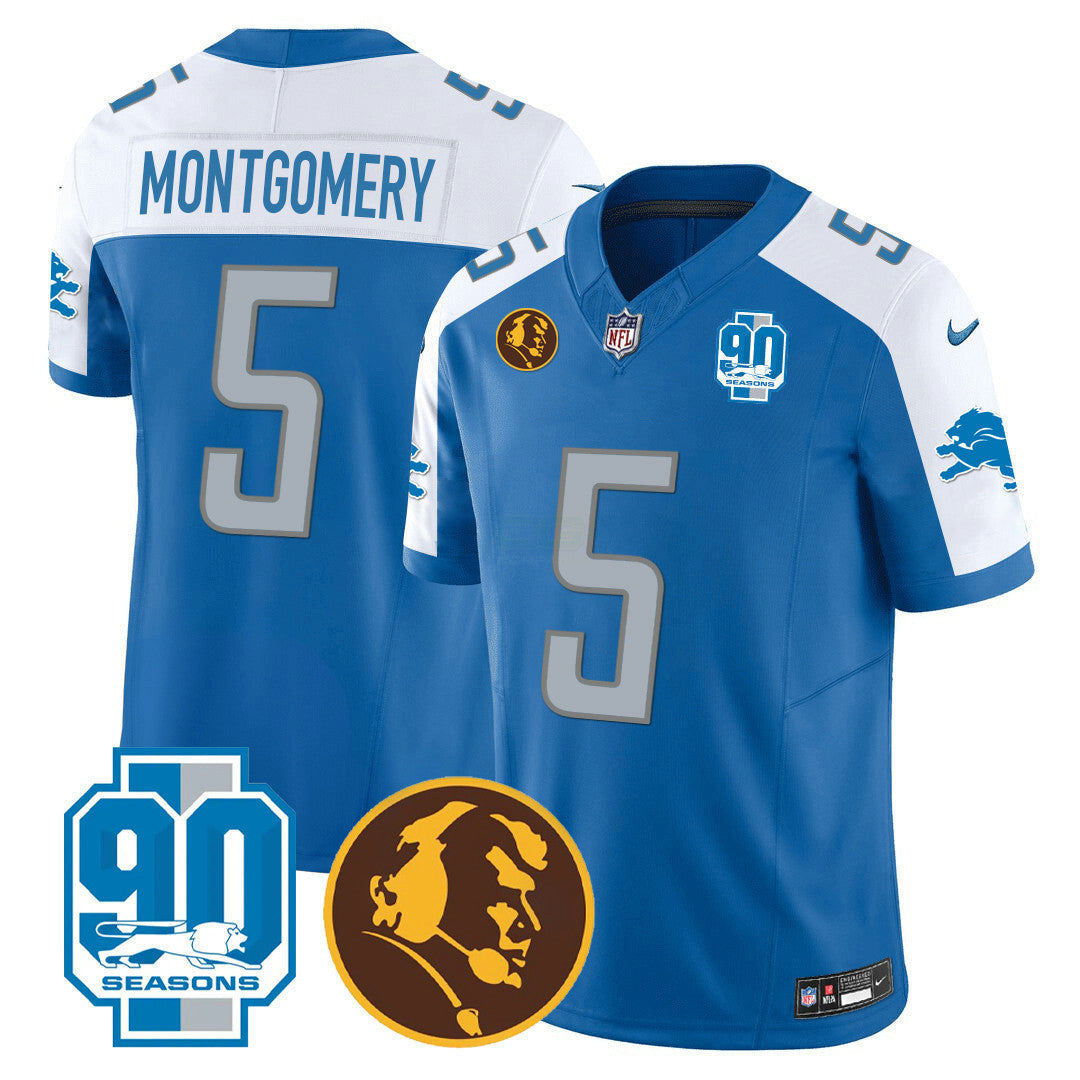 Camisa NFL Men’s Detroit 90th & John Madden Patch Jersey