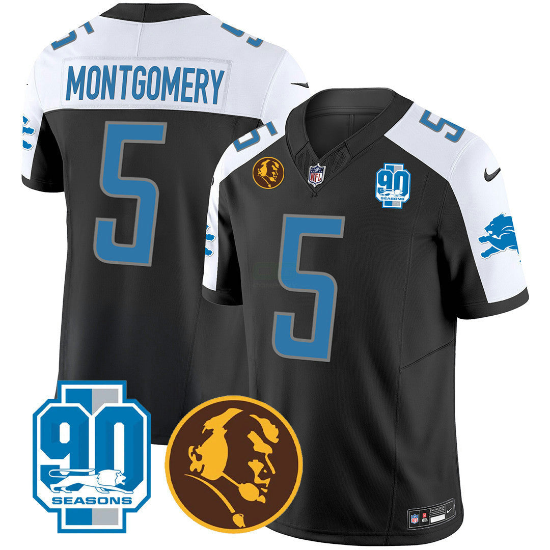 Camisa NFL Men’s Detroit 90th & John Madden Patch Jersey
