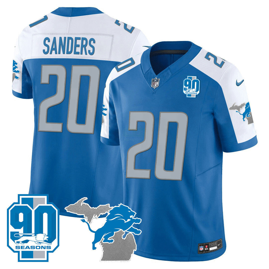 Camisa NFL Men’s Detroit 90th Year & Michigan Patch Vapor Jersey