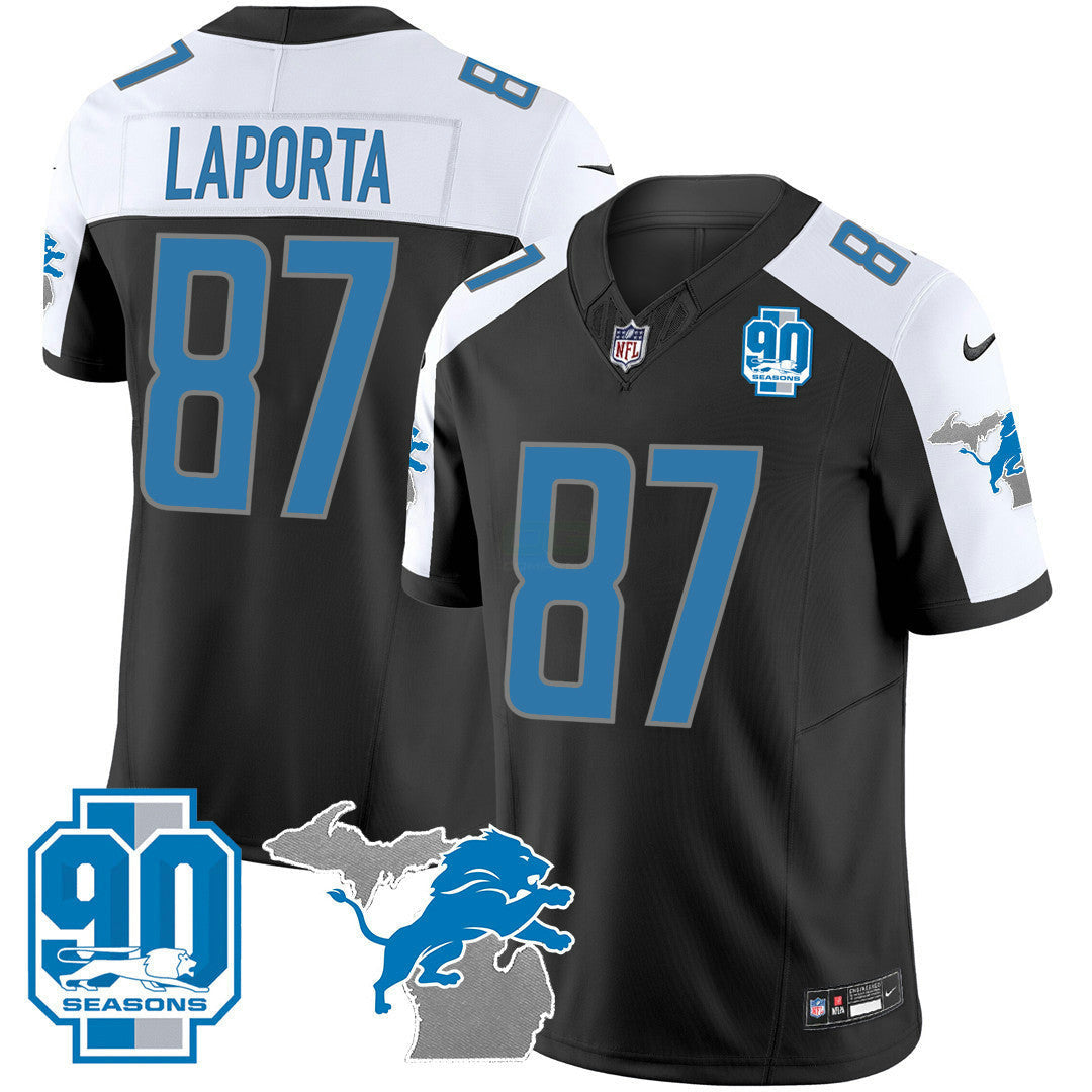 Camisa NFL Men’s Detroit 90th Year & Michigan Patch Vapor Jersey