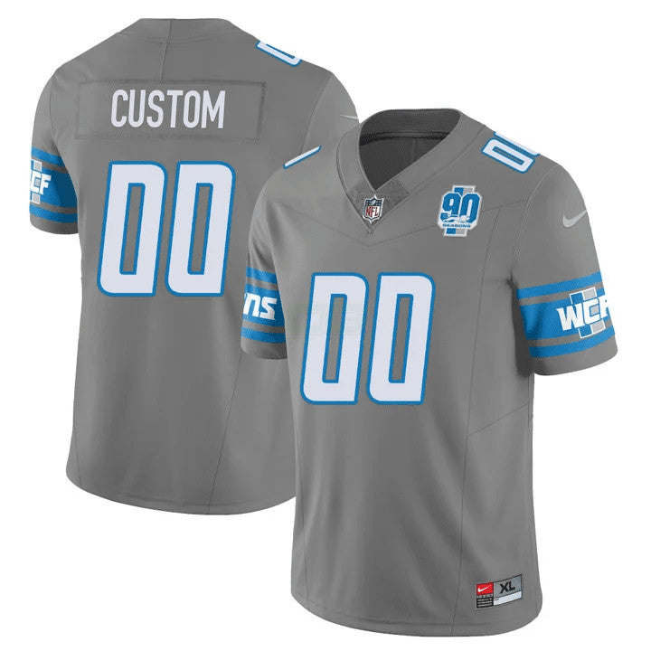 Camisa NFL Men’s Detroit 90th Year Patch Vapor Jersey V2 - Personalizada