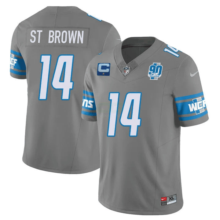 Camisa NFL Men’s Detroit 90th Year Patch Vapor Jersey V2