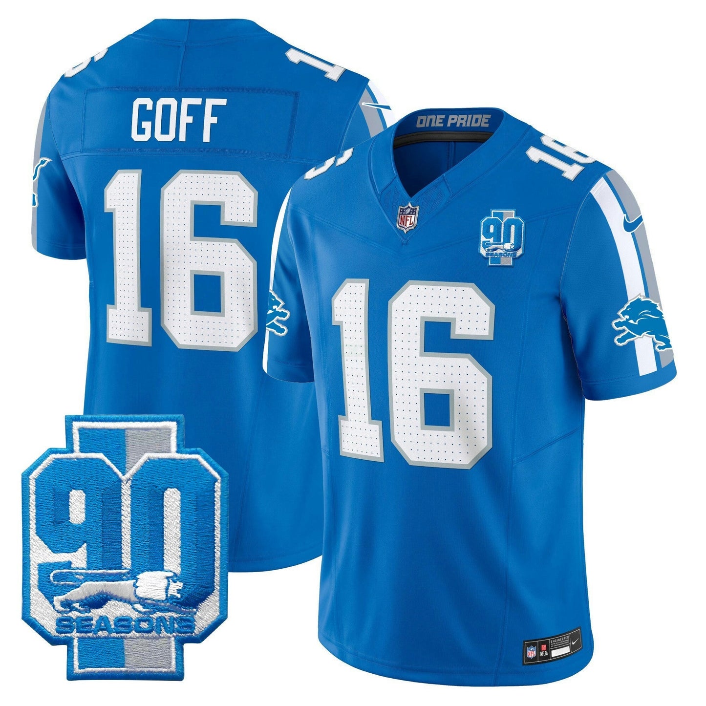 Camisa NFL Men’s Detroit 90th Year Patch Vapor Limited Jersey