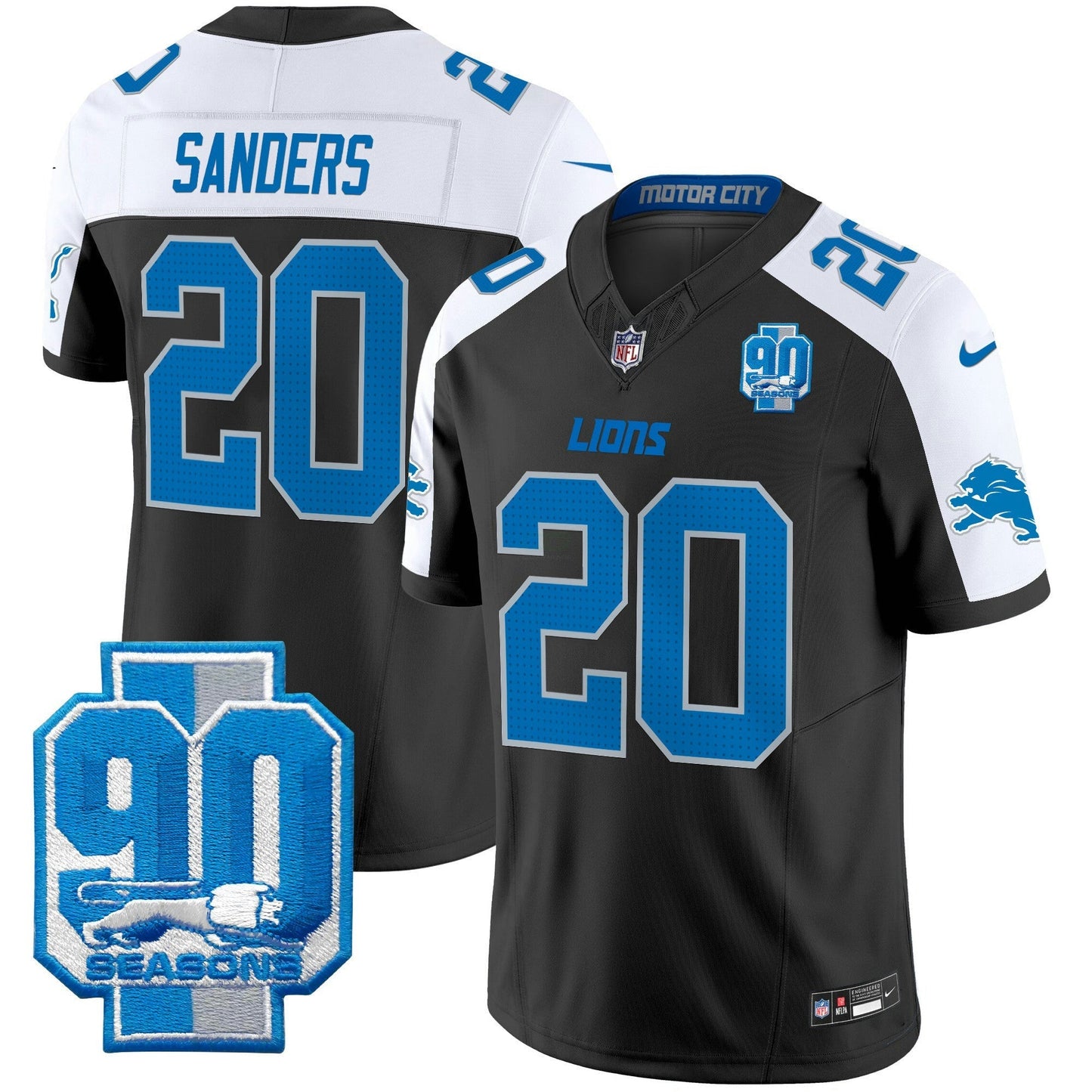 Camisa NFL Men’s Detroit 90th Year Patch Vapor Limited Jersey