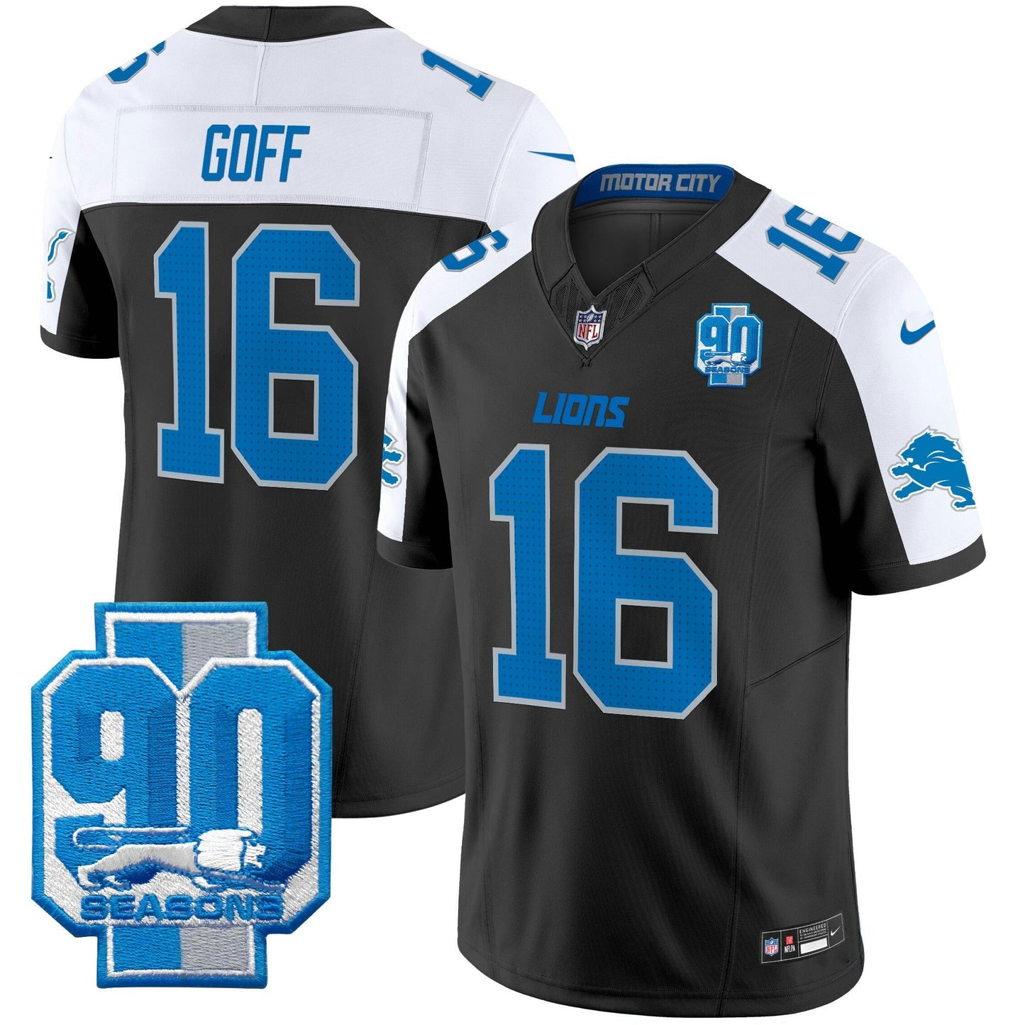 Camisa NFL Men’s Detroit 90th Year Patch Vapor Limited Jersey