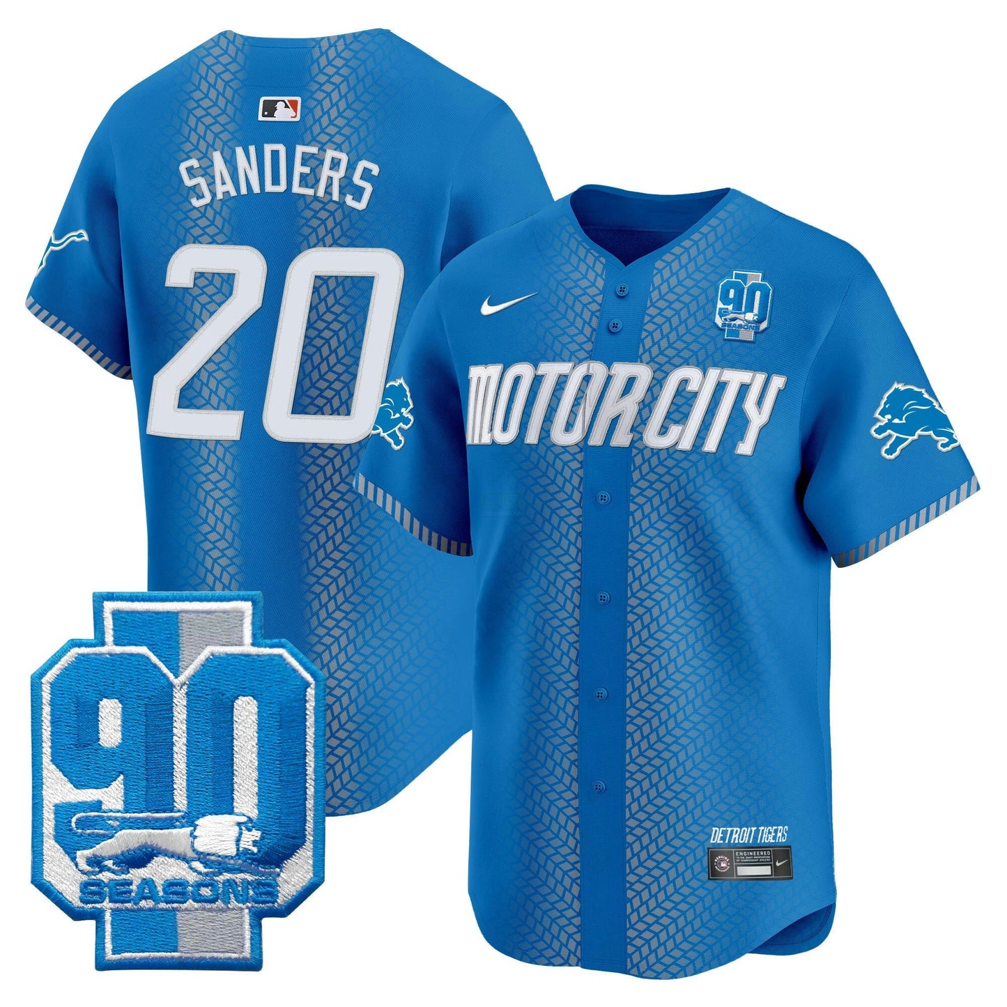 Camisa NFL Men’s Detroit 90th Year Patch Vapor Premier Limited Jersey