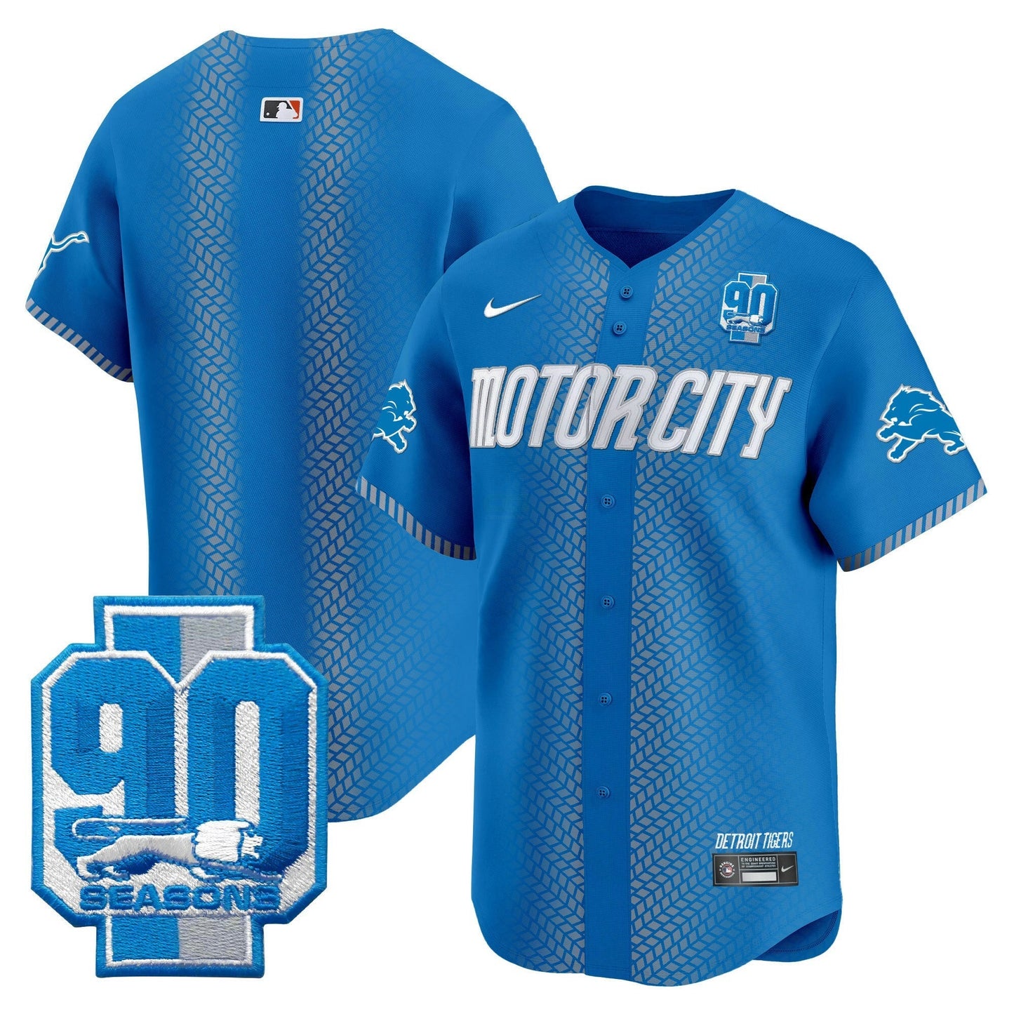 Camisa NFL Men’s Detroit 90th Year Patch Vapor Premier Limited Jersey