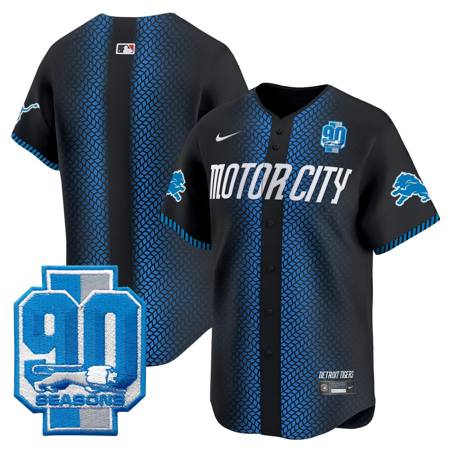Camisa NFL Men’s Detroit 90th Year Patch Vapor Premier Limited Jersey