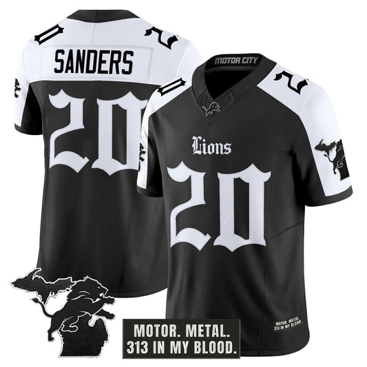 Camisa NFL Men’s Detroit ‘Gothic Motor Grit Edition’ Vapor Limited Jersey V2