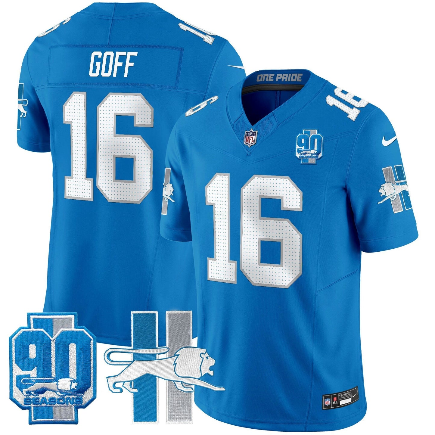 Camisa NFL Detroit Lions Men’s Detroit Lion 1946 Throwback Vapor Limited Jersey