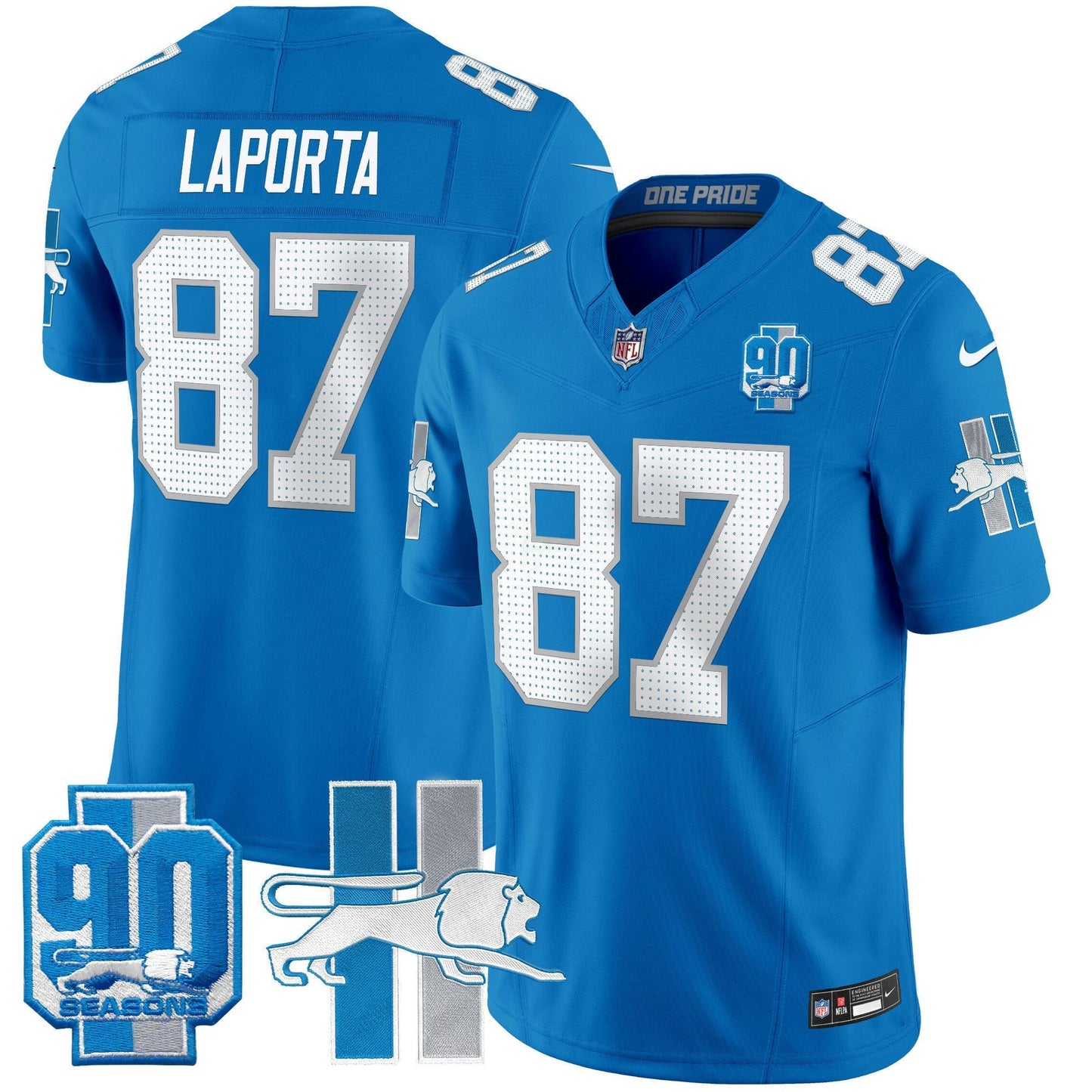 Camisa NFL Detroit Lions Men’s Detroit Lion 1946 Throwback Vapor Limited Jersey
