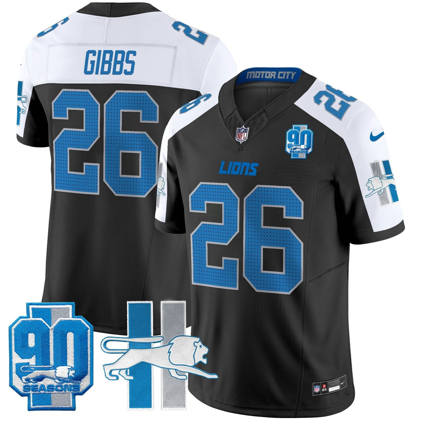 Camisa NFL Detroit Lions Men’s Detroit Lion 1946 Throwback Vapor Limited Jersey