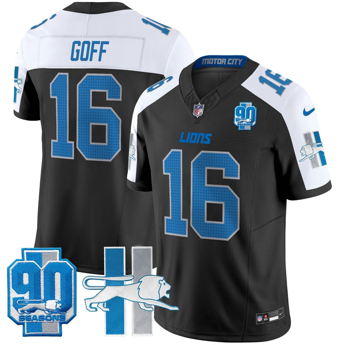 Camisa NFL Detroit Lions Men’s Detroit Lion 1946 Throwback Vapor Limited Jersey