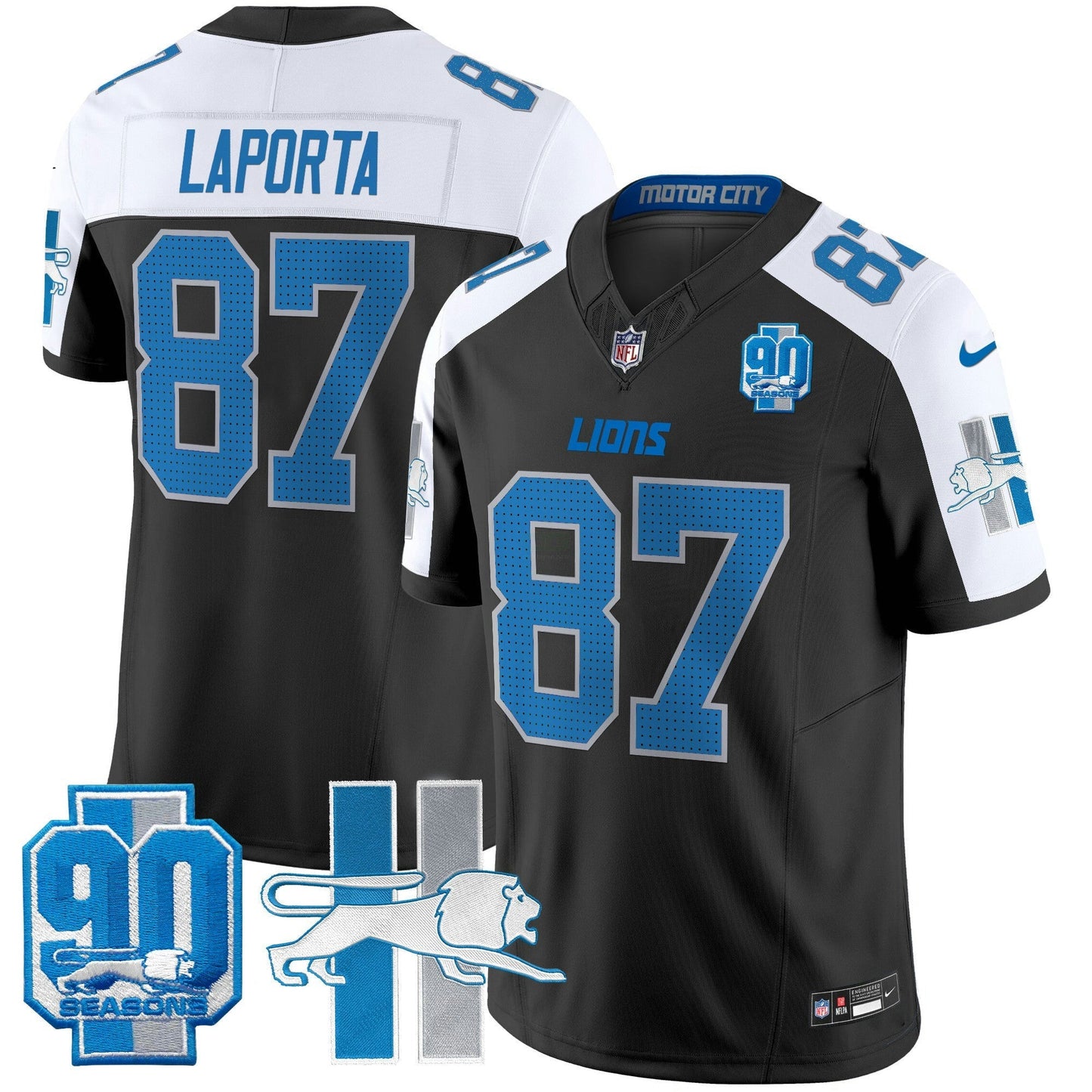 Camisa NFL Detroit Lions Men’s Detroit Lion 1946 Throwback Vapor Limited Jersey