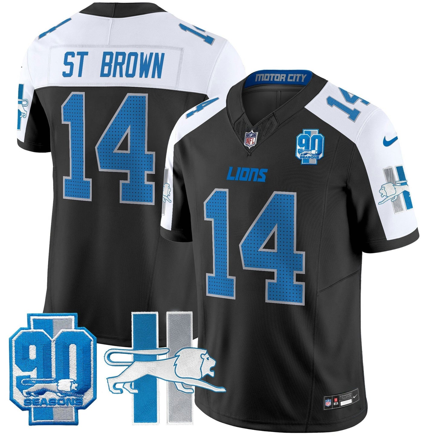 Camisa NFL Detroit Lions Men’s Detroit Lion 1946 Throwback Vapor Limited Jersey