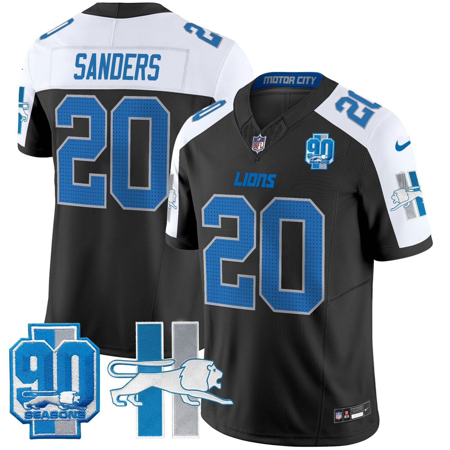 Camisa NFL Detroit Lions Men’s Detroit Lion 1946 Throwback Vapor Limited Jersey