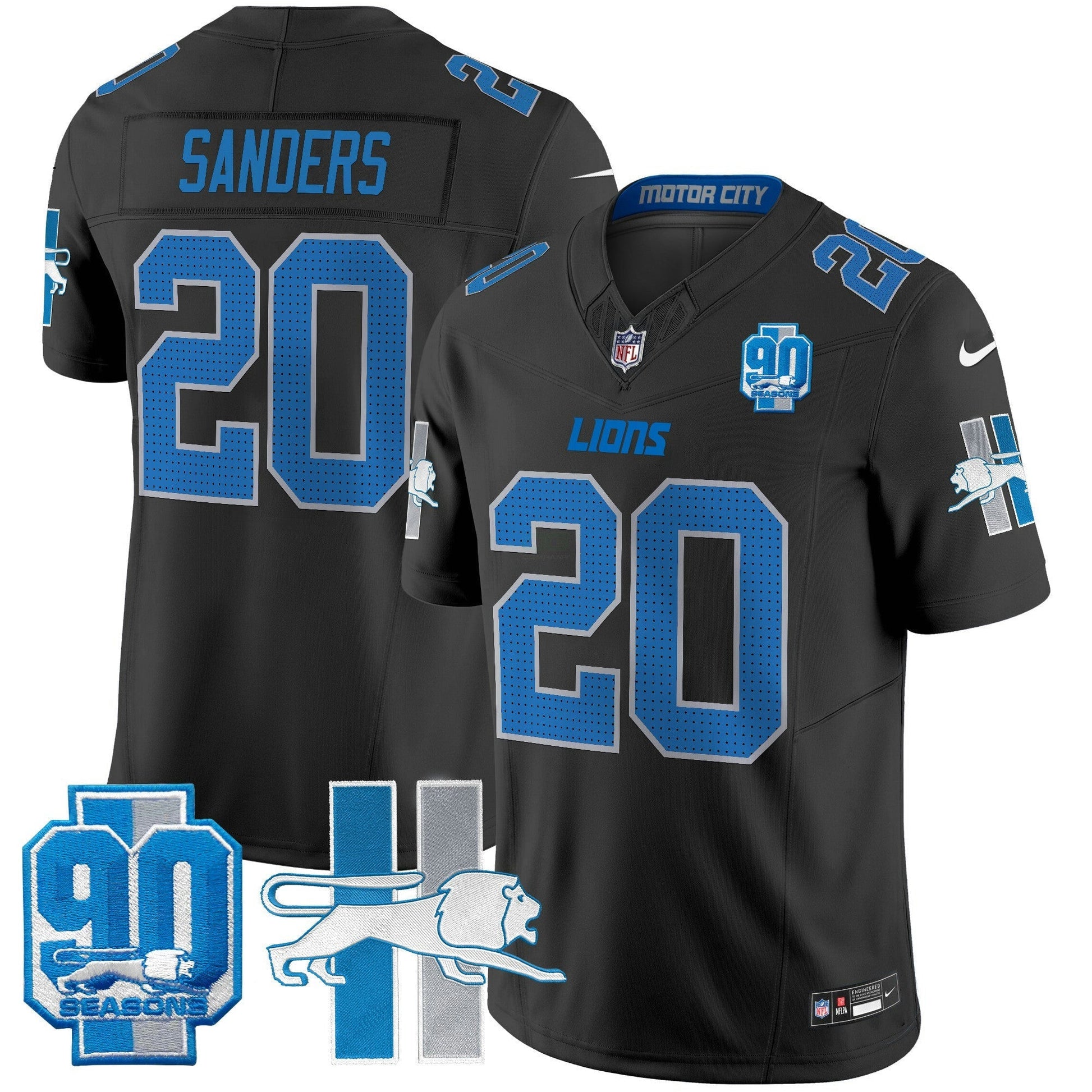 Camisa NFL Detroit Lions Men’s Detroit Lion 1946 Throwback Vapor Limited Jersey