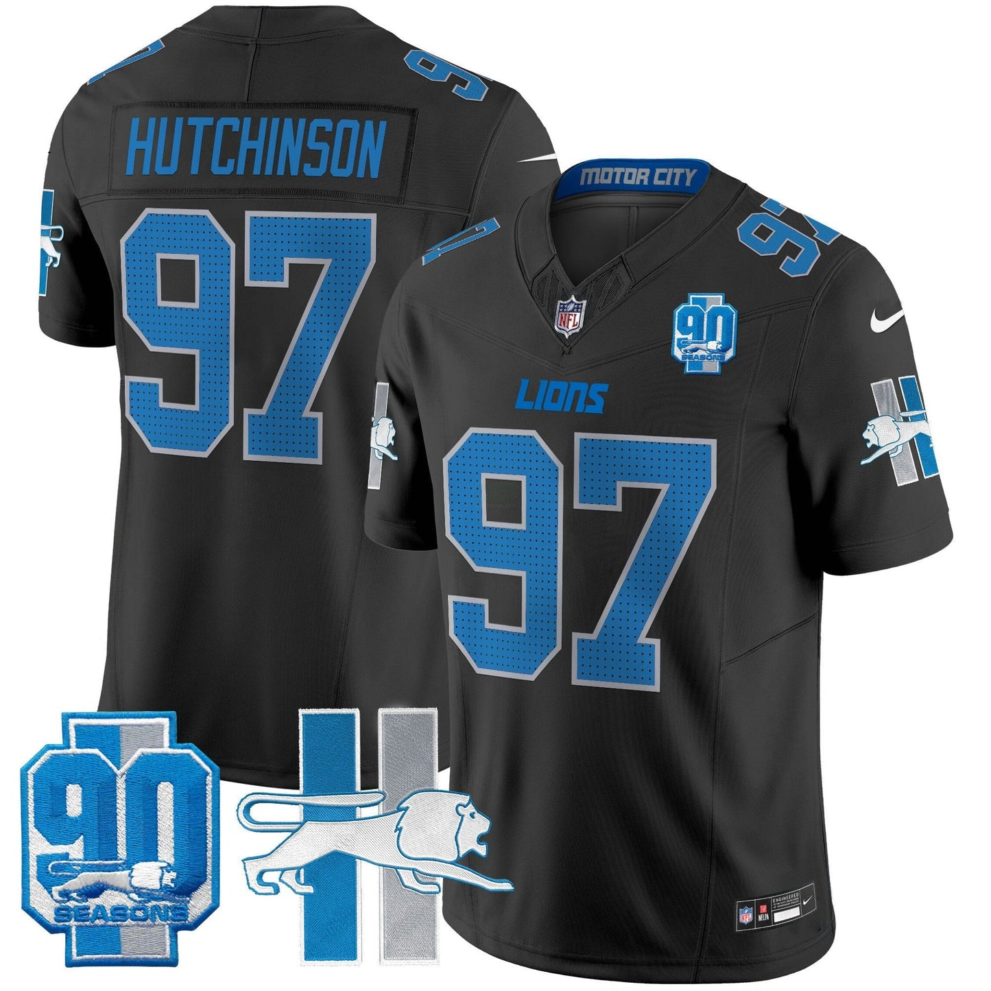 Camisa NFL Detroit Lions Men’s Detroit Lion 1946 Throwback Vapor Limited Jersey