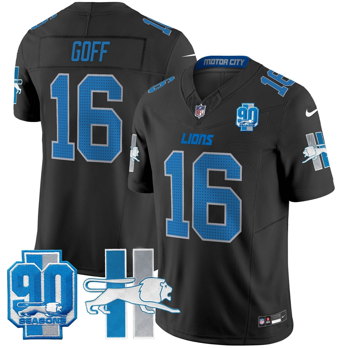 Camisa NFL Detroit Lions Men’s Detroit Lion 1946 Throwback Vapor Limited Jersey