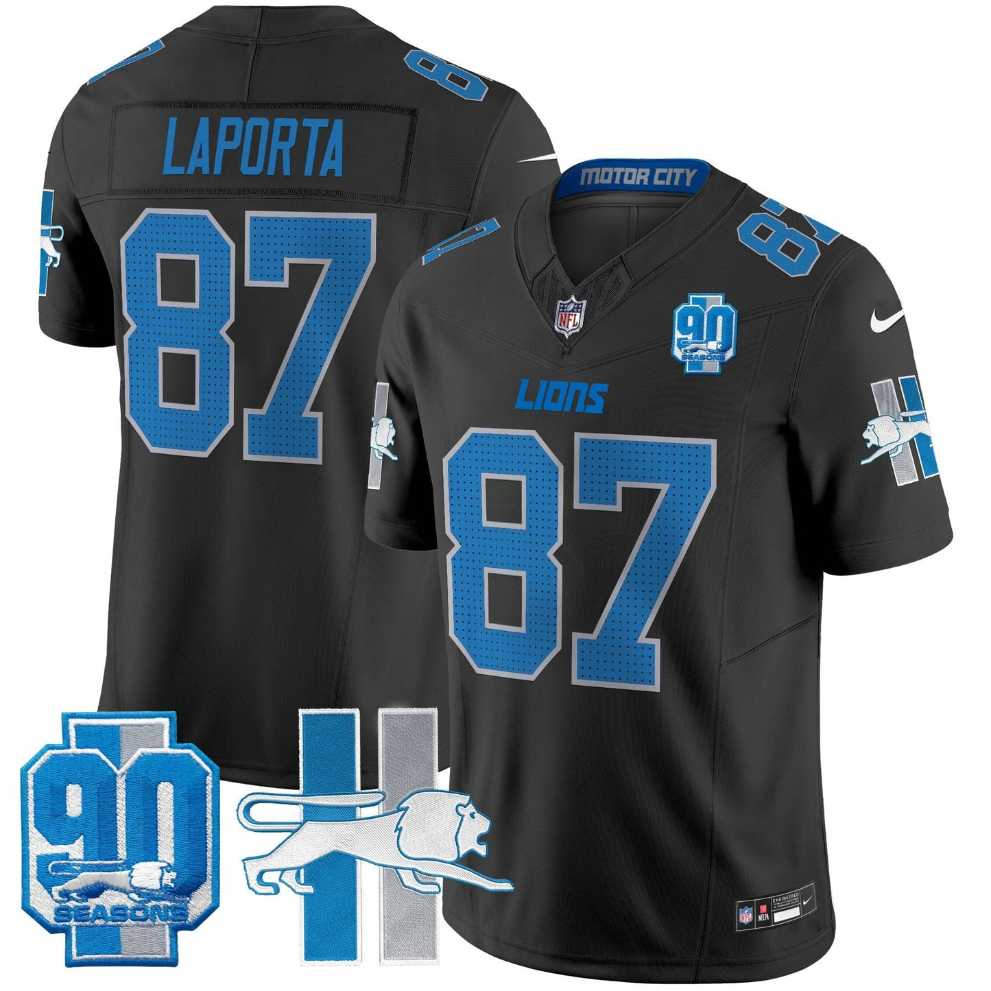 Camisa NFL Detroit Lions Men’s Detroit Lion 1946 Throwback Vapor Limited Jersey